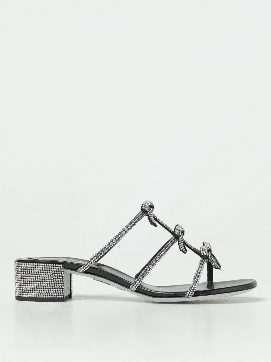 image of Rene Caovilla Heel Shoesed Sandals Woman Black, Women's (Size 6)