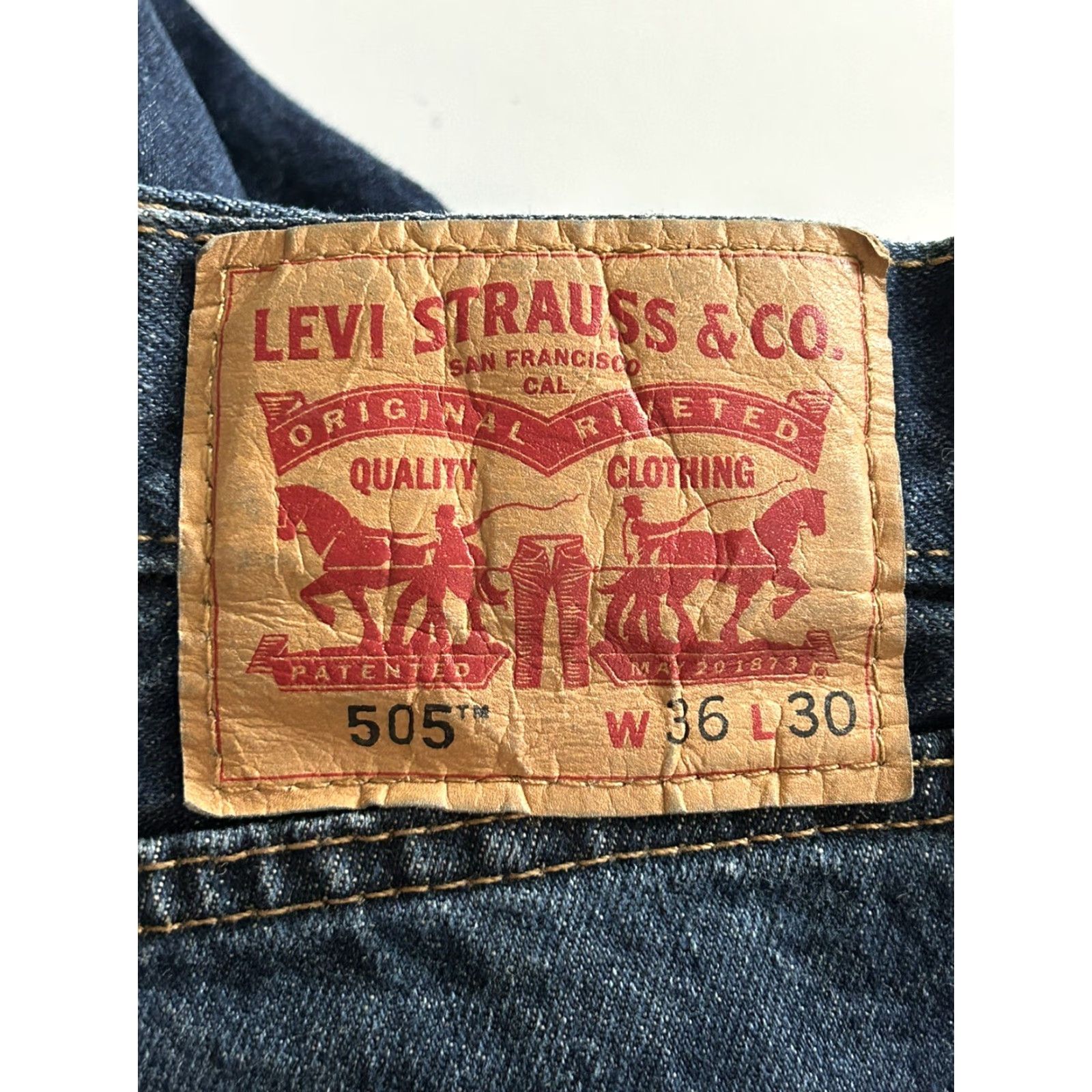 Levi's **Levi's 505 Mens Regular Fit Straight Blue Jeans Size 36x30** User: **Levi's 505 Mens Regular Fit Straight Blue Denim Size 36x30** Size US 36 / EU 52 - 5 Thumbnail