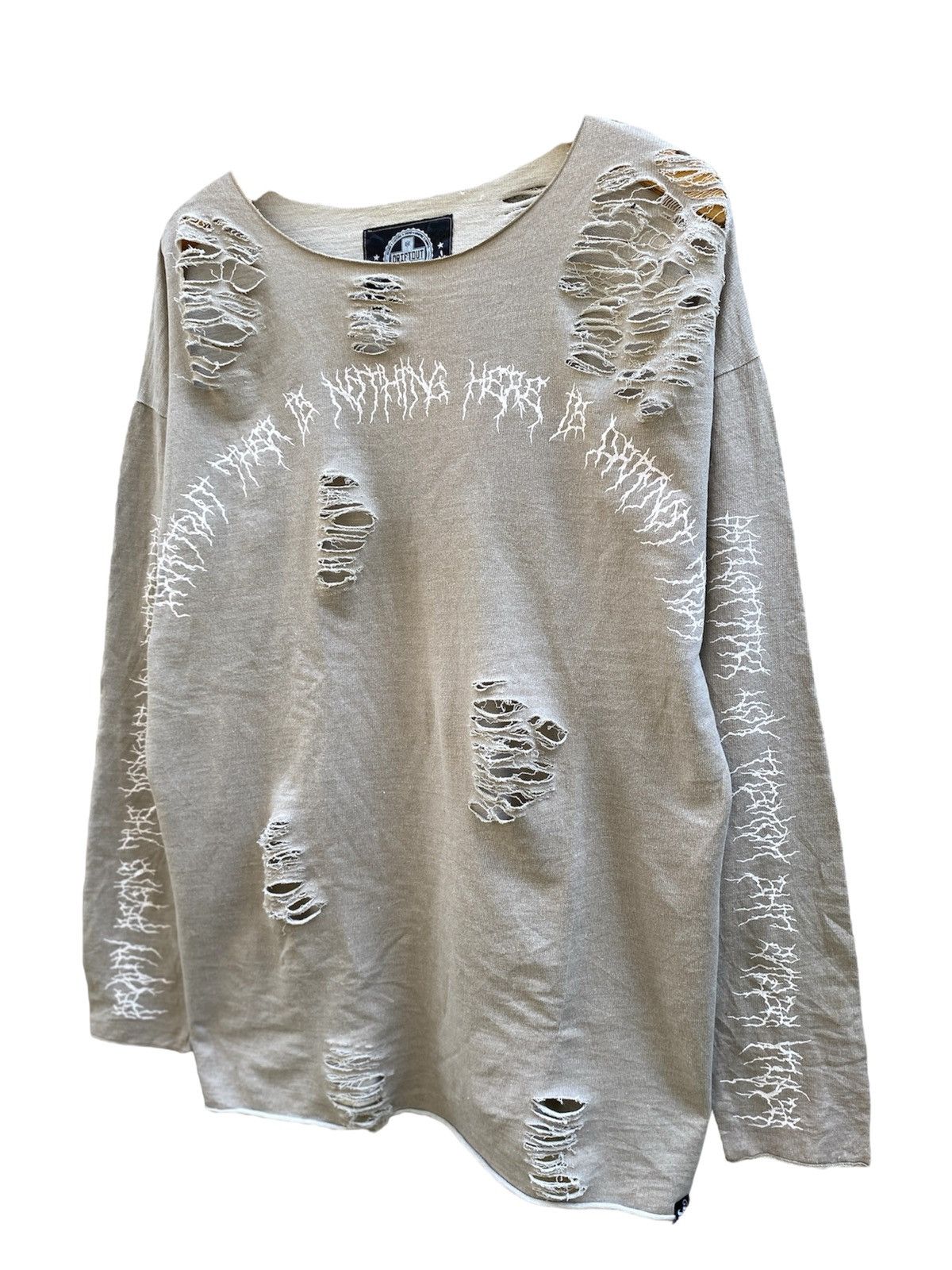 Hysteric Glamour × If Six Was Nine × Le Grande Bleu (L.G.B.) Driftout Distressed Grunge Punk NumberNine Style Long sleeve Size US L / EU 52-54 / 3 - 1 Thumbnail