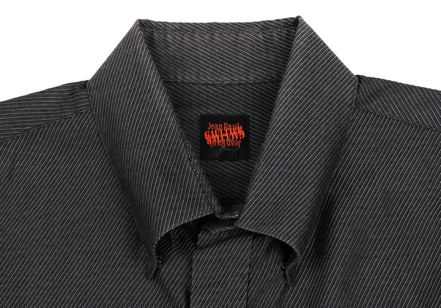 Jean Paul Gaultier Charcoal Pinstripe Shirt Size 50 in Good Condition Size US M / EU 48-50 / 2 - 3 Thumbnail