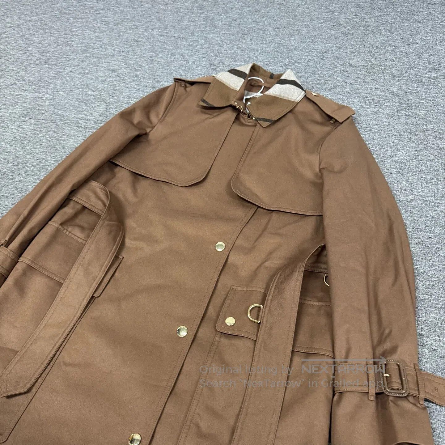 Burberry BURBERRY size UK8 Checkered wool patchwork coat| Size M / US 6-8 / IT 42-44 - 5 Thumbnail