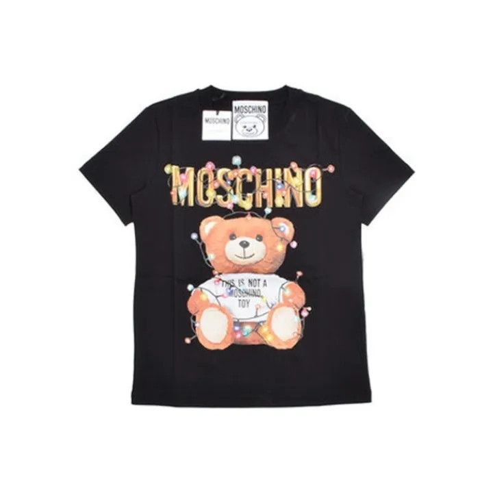 Moschino Christmas Bear Print Short Sleeve T-Shirt 0079