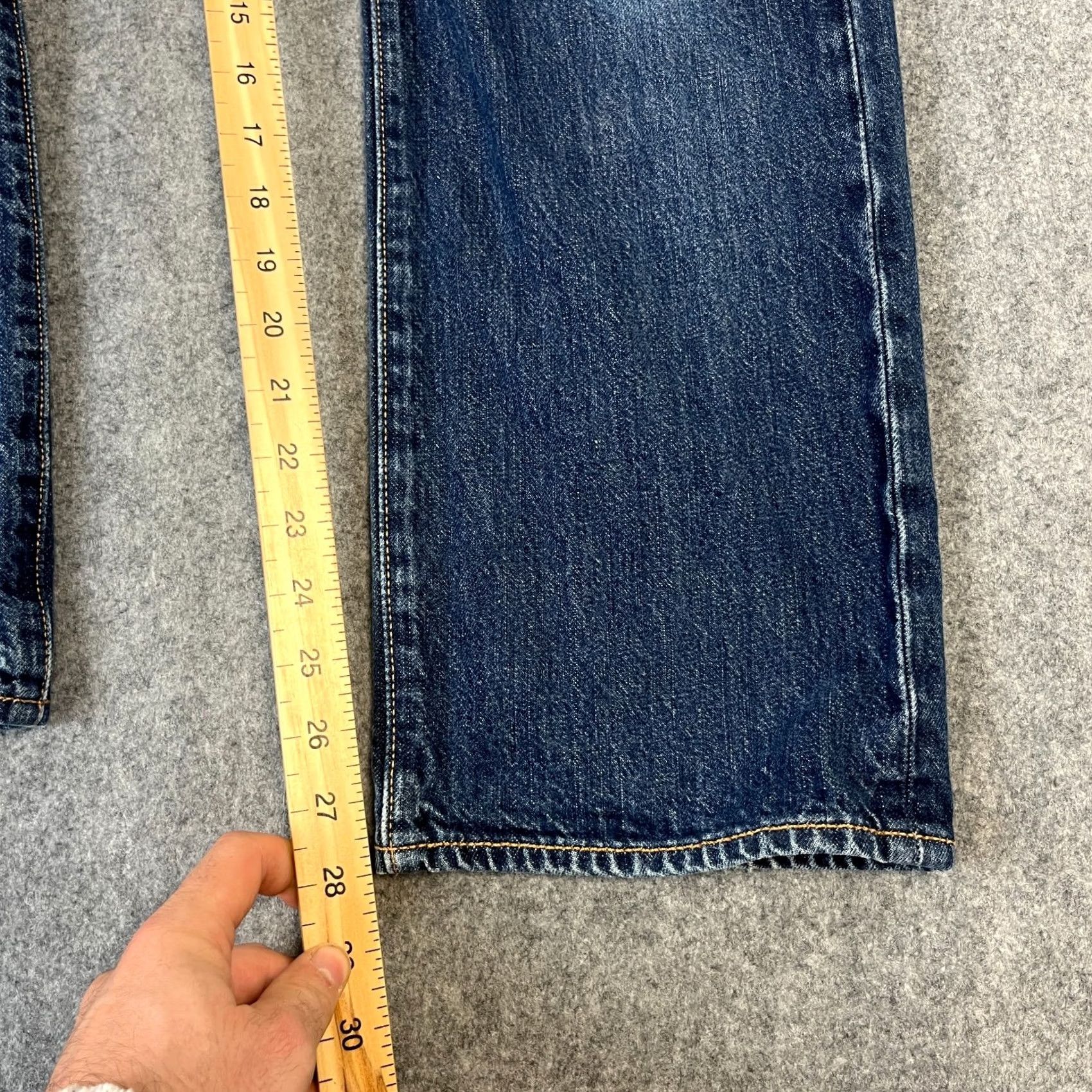 Levi's Levi's 501 Jeans Regular Straight 34 Dark Wash Blue Faded Button Fly Mens Vintage No N/A Size US 34 / EU 50 - 4 Thumbnail