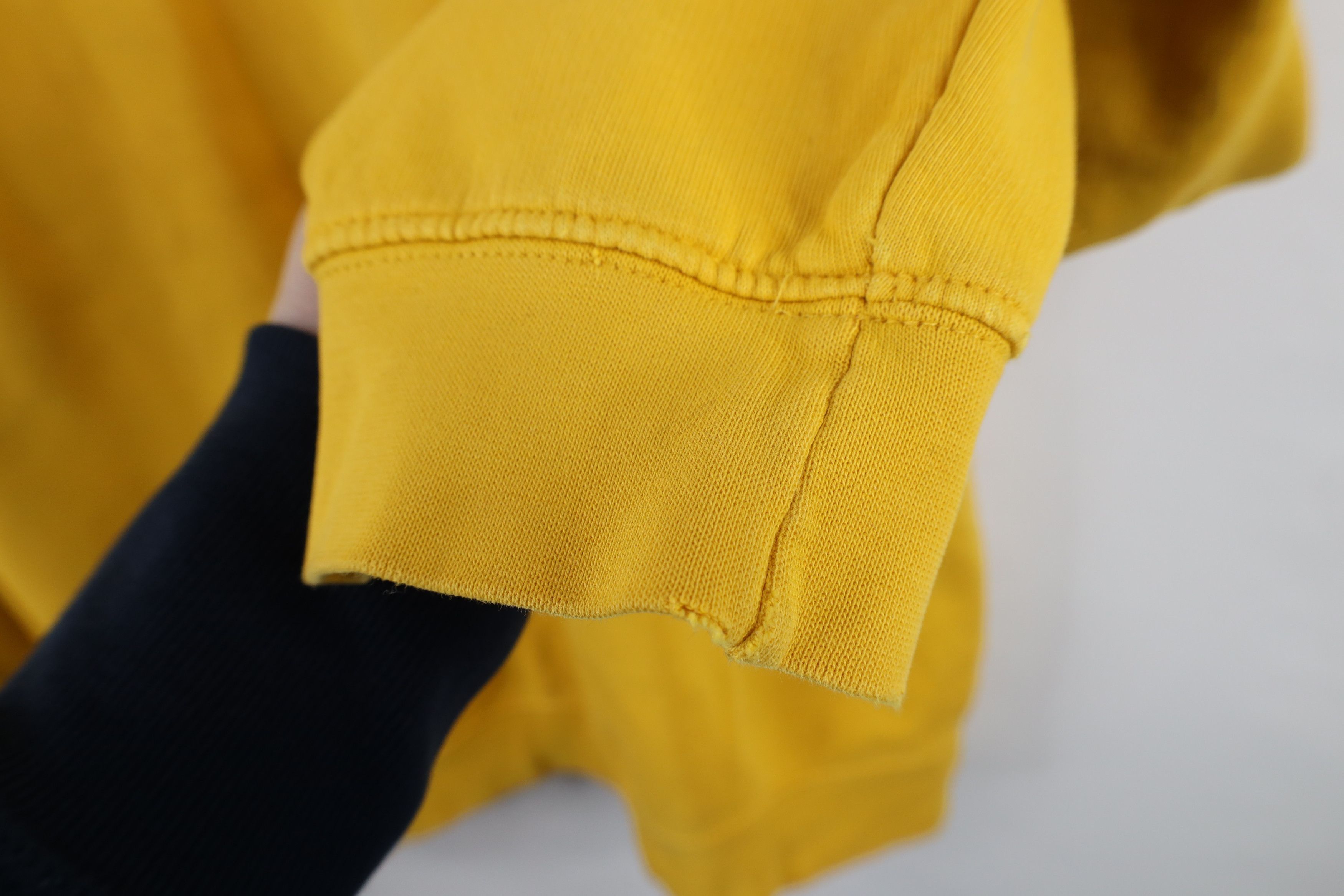 Nike × Vintage Vintage 90s Y2K Nike Mini Swoosh Sweatshirt Mustard Yellow Size US XL / EU 56 / 4 - 10 Thumbnail