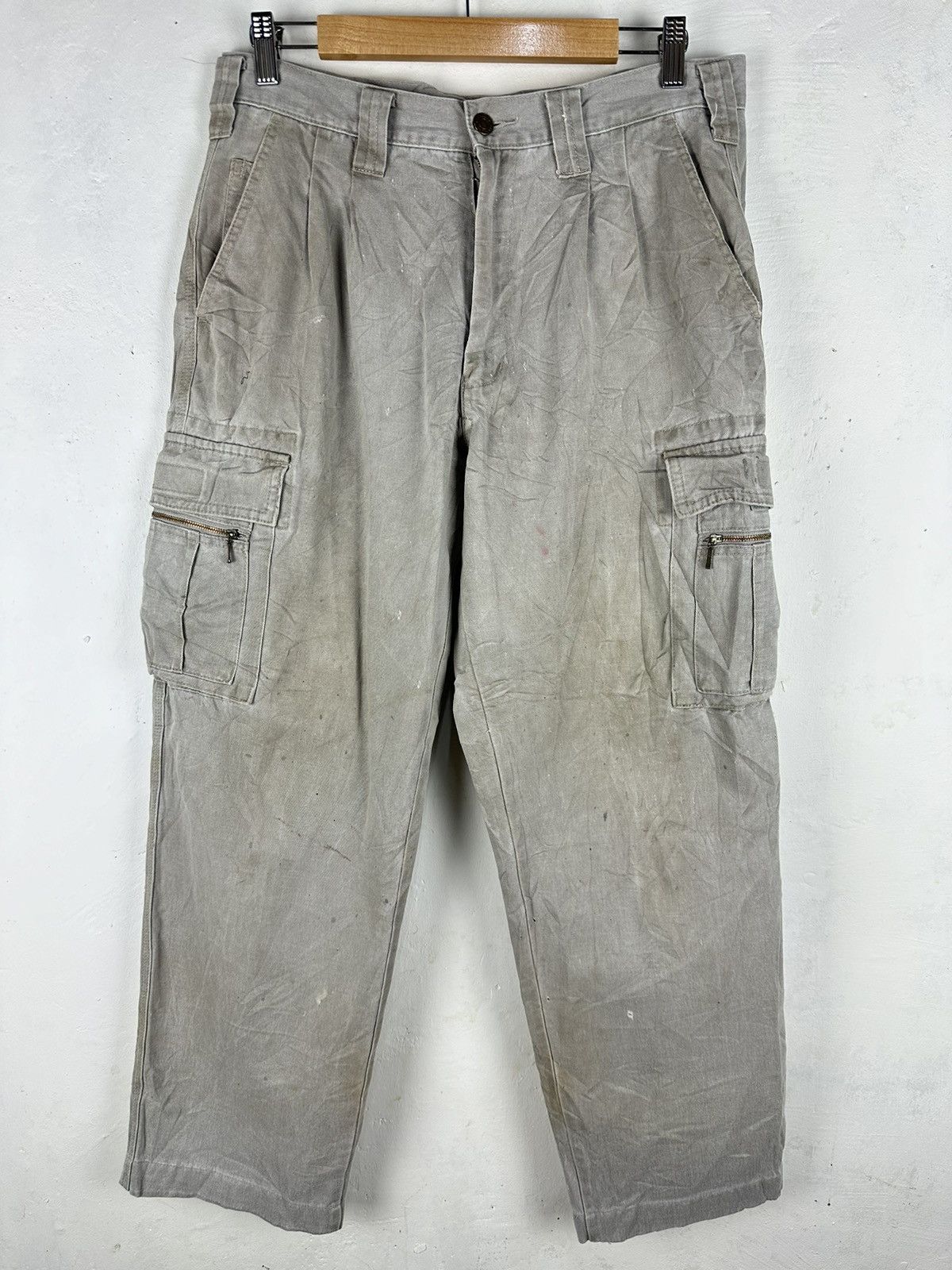 image of Cargo Pants Grand Cisco Multipocket Vintage Streetwear in Work Grey, Men's (Size 31)