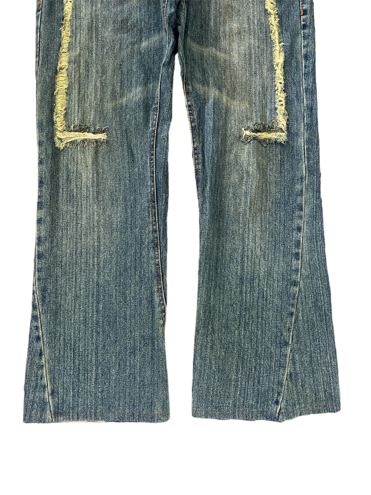 Japanese Brand × Vintage FLARED💥NYLAUS RIPPED DISTRESSED DENIM PANT Size US 32 / EU 48 - 5 Thumbnail