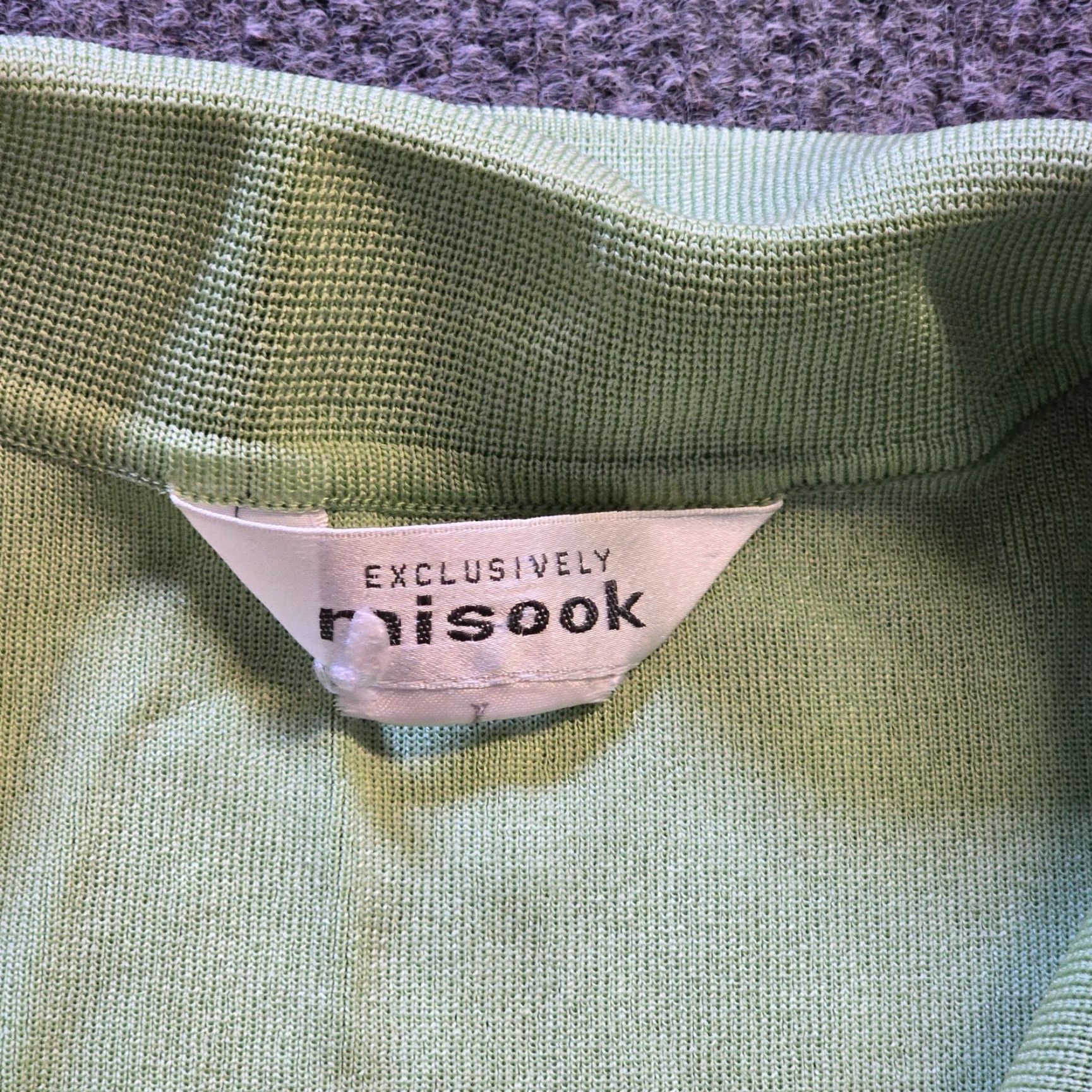 Vintage Misook Cardigan Womens Large Green Button Long Sleeve Stretch No Iron Knits Modern Classic Womens L Cardigan Green Button Long Sleeve Stretch No Iron Size L / US 10 / IT 46 - 3 Thumbnail