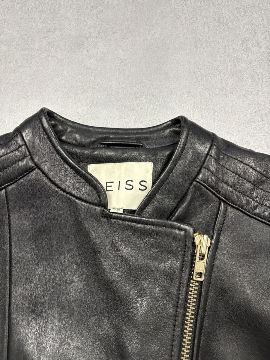 Reiss Reiss Black Leather Biker Jacket Moto Zip Jacket Sizq US 6 Size M / US 6-8 / IT 42-44 - 6 Thumbnail