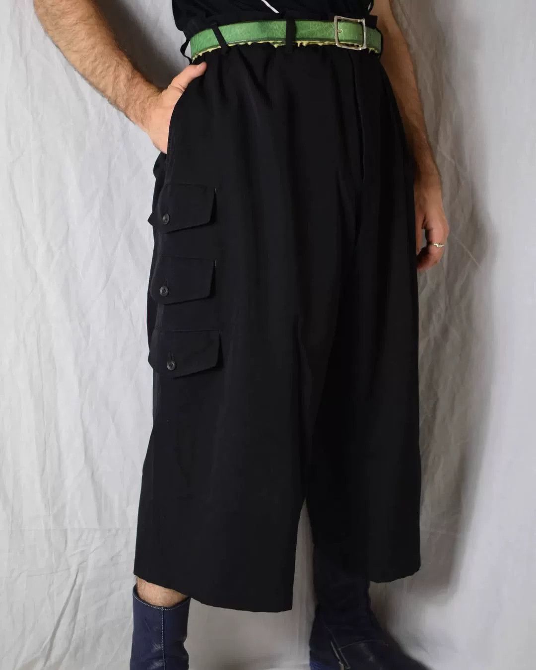 Yohji Yamamoto Yohji Yamamoto Military Wide-Leg Pants Size US 26 / EU 42 - 1 Thumbnail