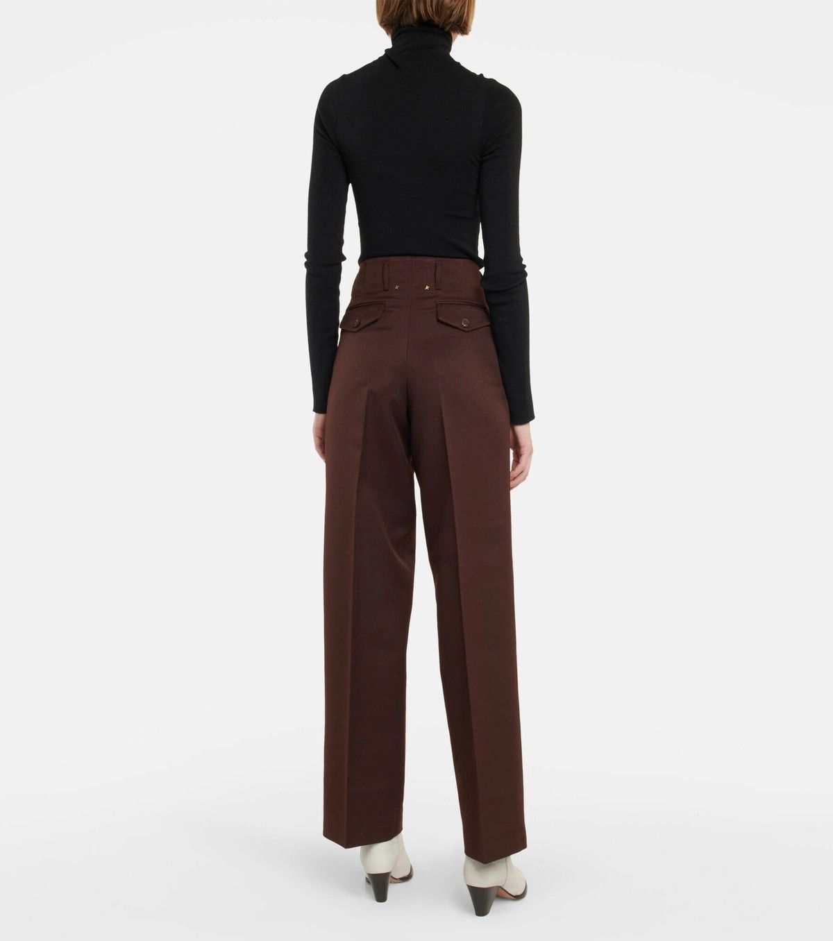 Golden Goose o1y0725 Casual Pant in Chocolate Brown Size 27" / US 4 / IT 40 - 4 Thumbnail