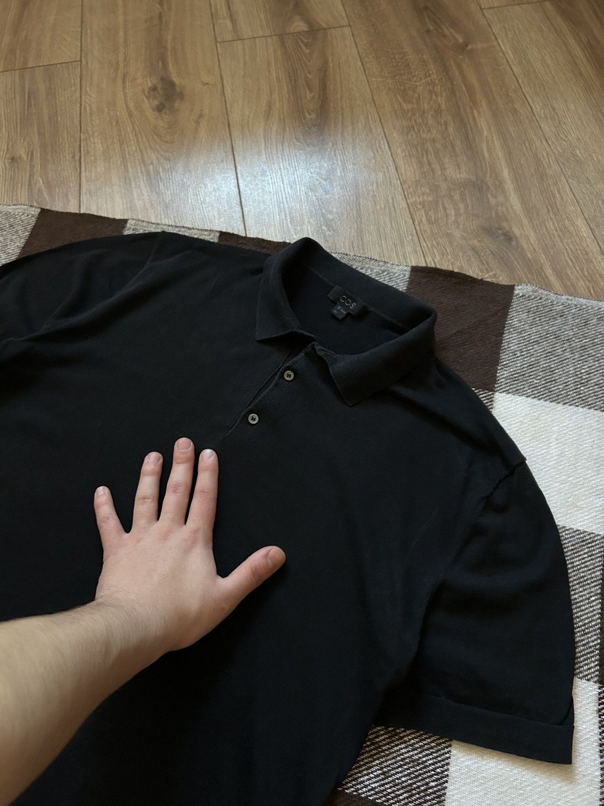 Cos Cos Luxury mens Silk black polos shirt Size US M / EU 48-50 / 2 - 2 Thumbnail