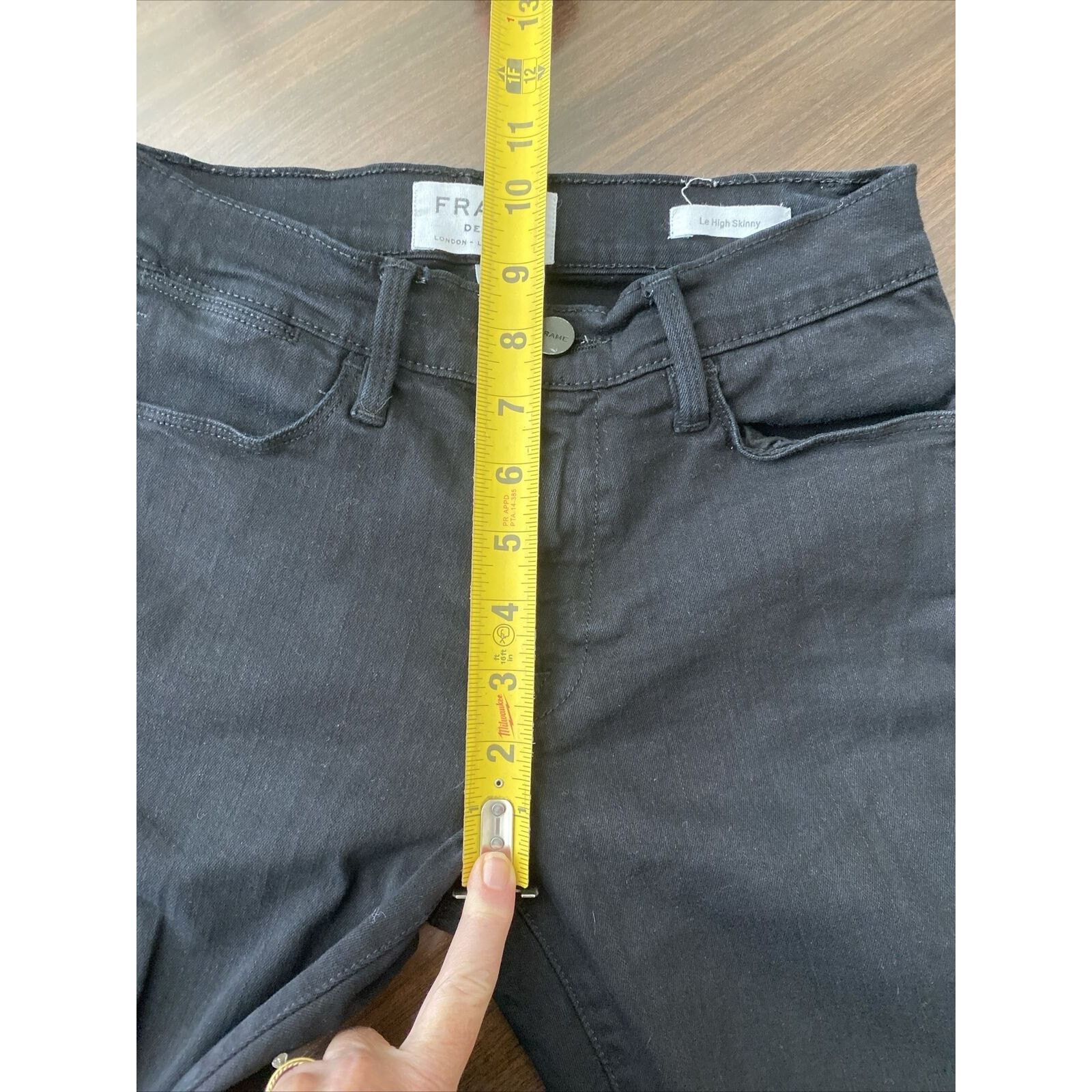 Frame FRAME Denim Le High skinny Jeans Women's 25 Black Film Rip Size 25" / US 0 / IT 36 - 8 Thumbnail
