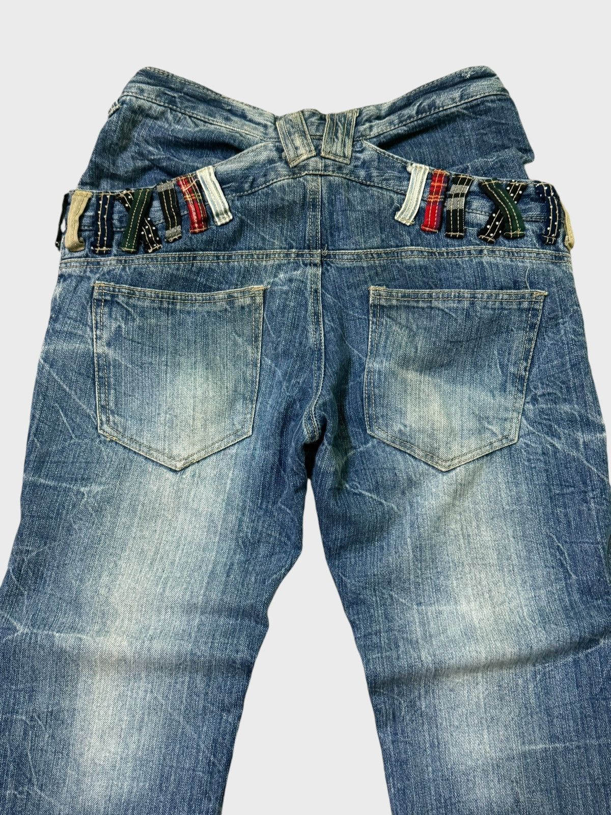 Hysteric Glamour DOUBLE WAIST SUPER RARE DISTRESSED DENIM PANTS Size US 32 / EU 48 - 10 Thumbnail