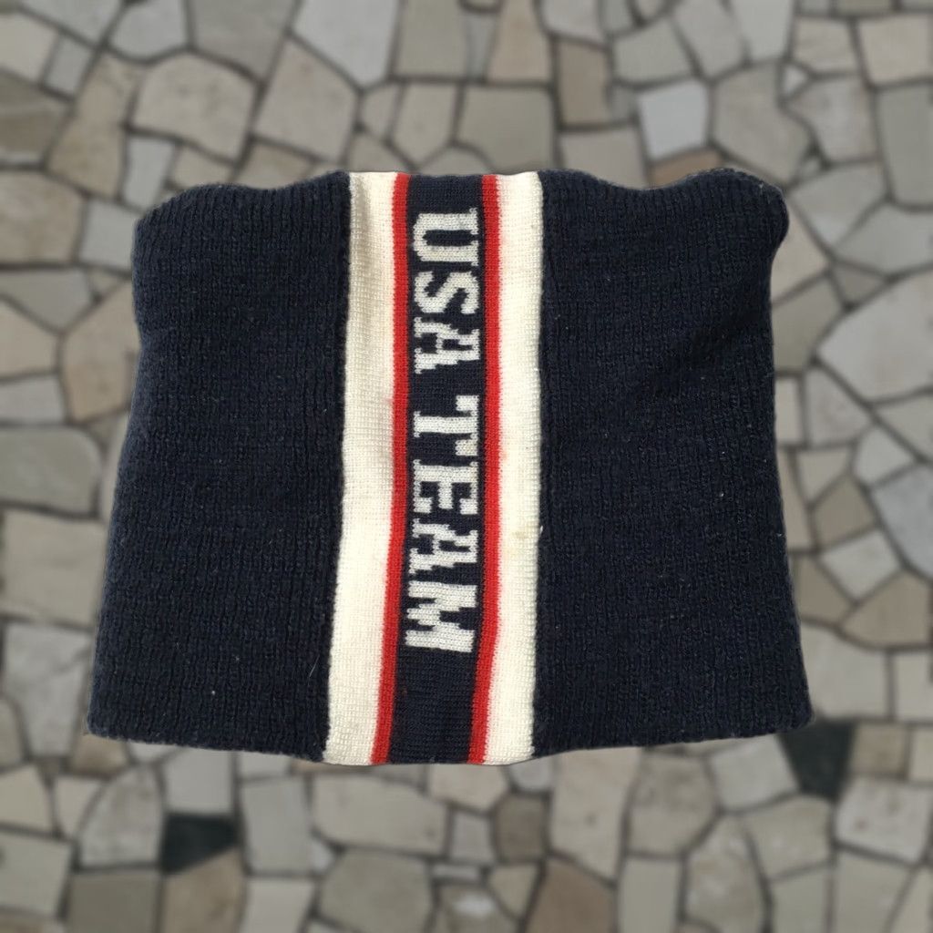 Vintage VINTAGE Blue Winter Beanie TEAM USA Ski Hat Snowboard Cap Unisex Adults 2-4 Blue Beanie Size ONE SIZE - 1 Thumbnail
