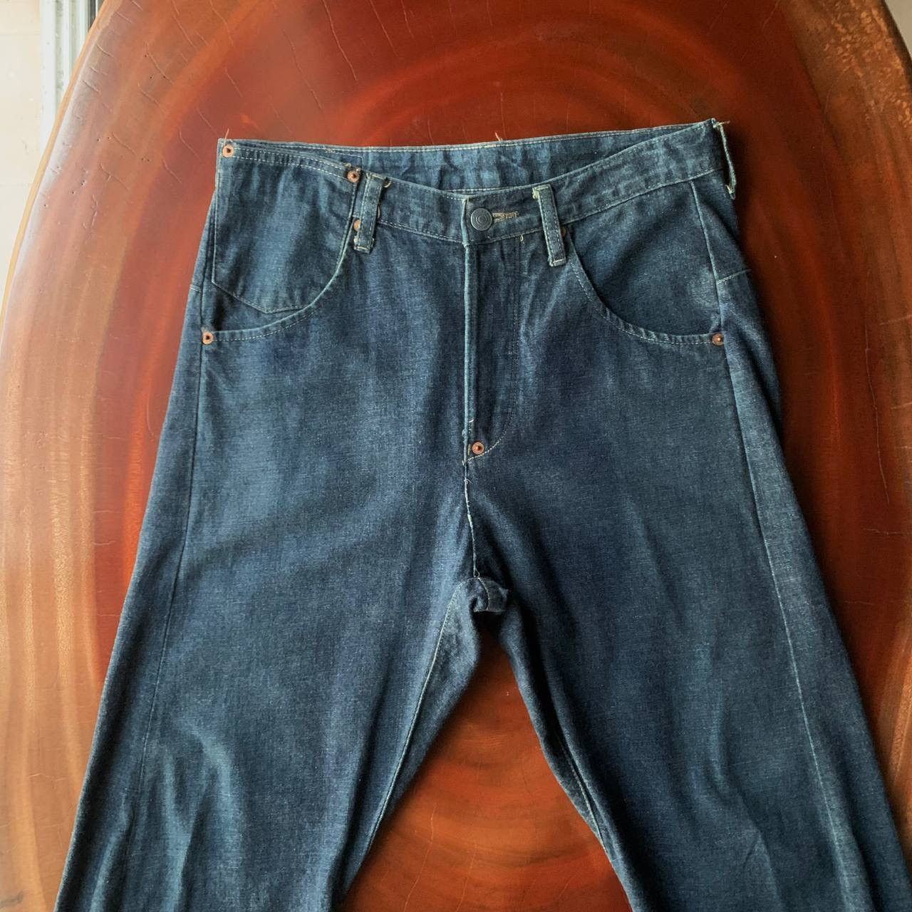 Evisu Vintage 90s Evis Evisu Seagull Dark Blue Denim Jeans Pants Size US 31 - 4 Thumbnail