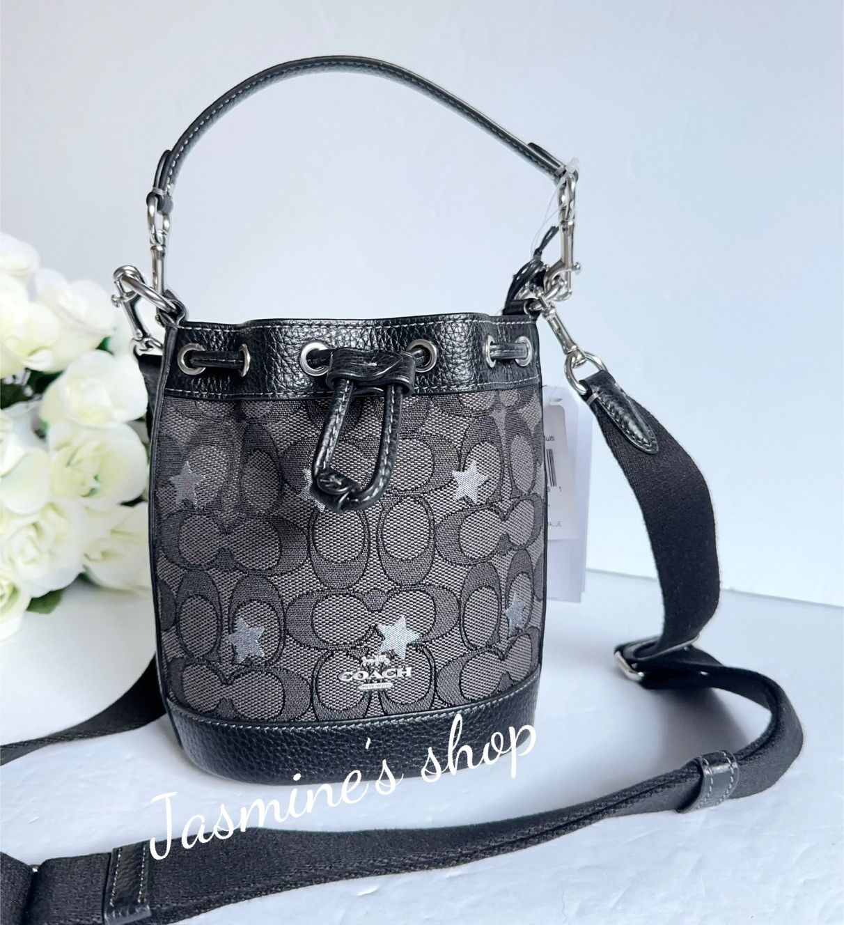 Coach NWT Coach Mini Dempsey Bucket Bag With Star Embroidery cp015 Size ONE SIZE - 1 Thumbnail