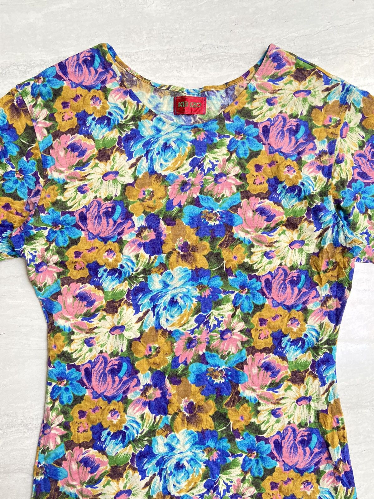 Kenzo KENZO Flower Patterned T-Shirt Size US XS / EU 42 / 0 - 8 Thumbnail