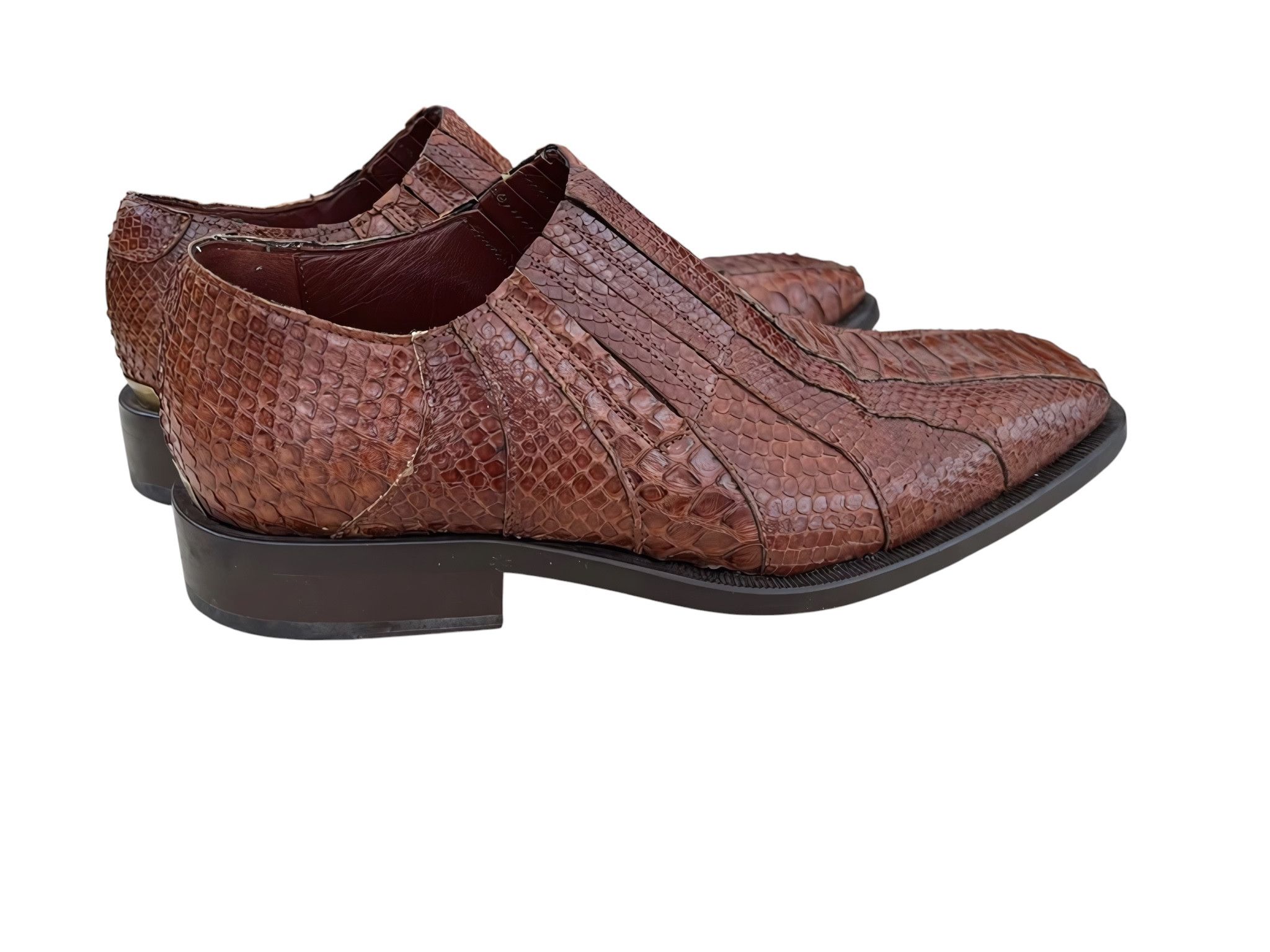 Roberto Cavalli ARCHIVE REAL PYTHON SKIN LEATHER SHOES Size US 8 / EU 41 - 2 Thumbnail