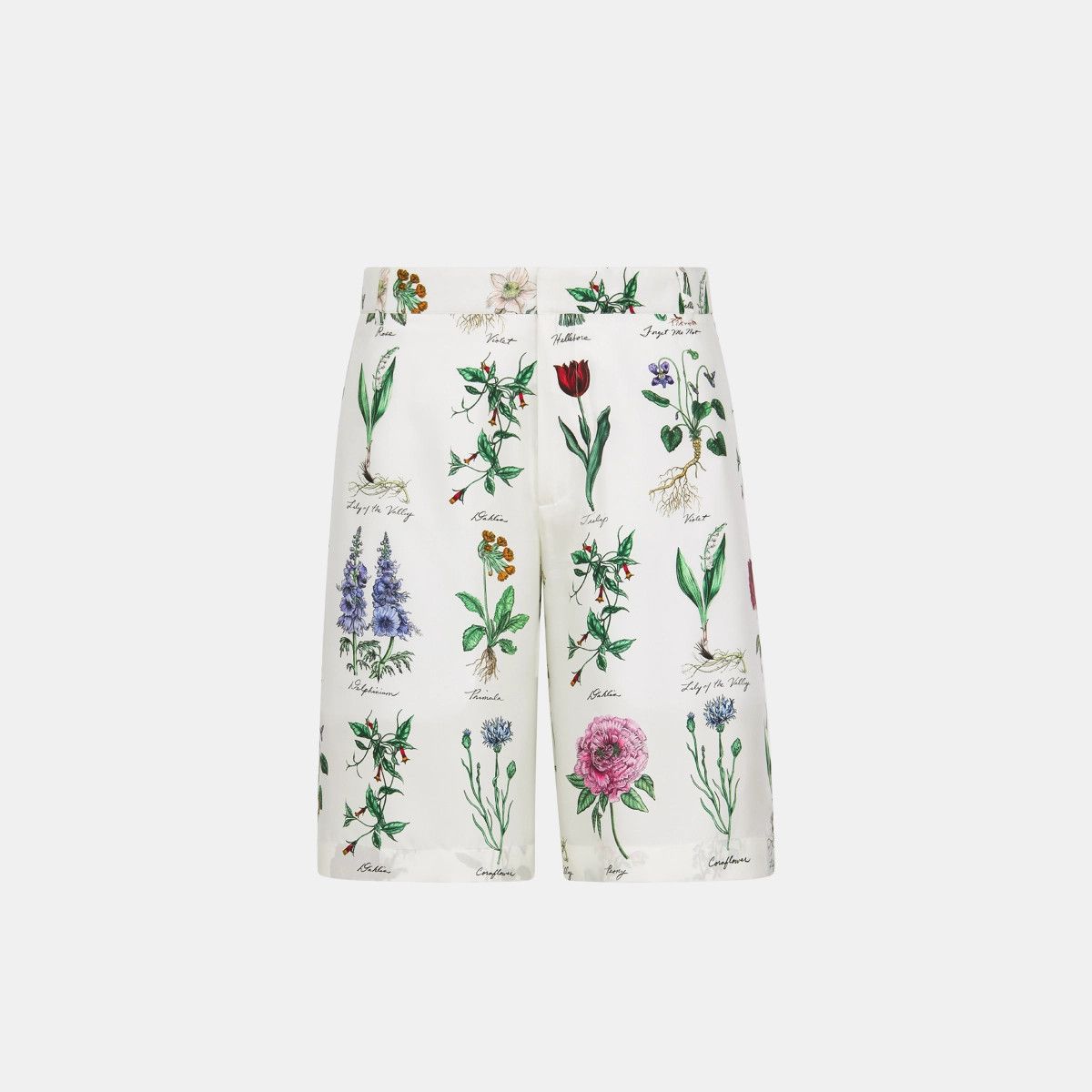 Dior o1bcso1str0226 Illustration Bermuda Shorts in White Size US 36 / EU 52 - 1 Thumbnail