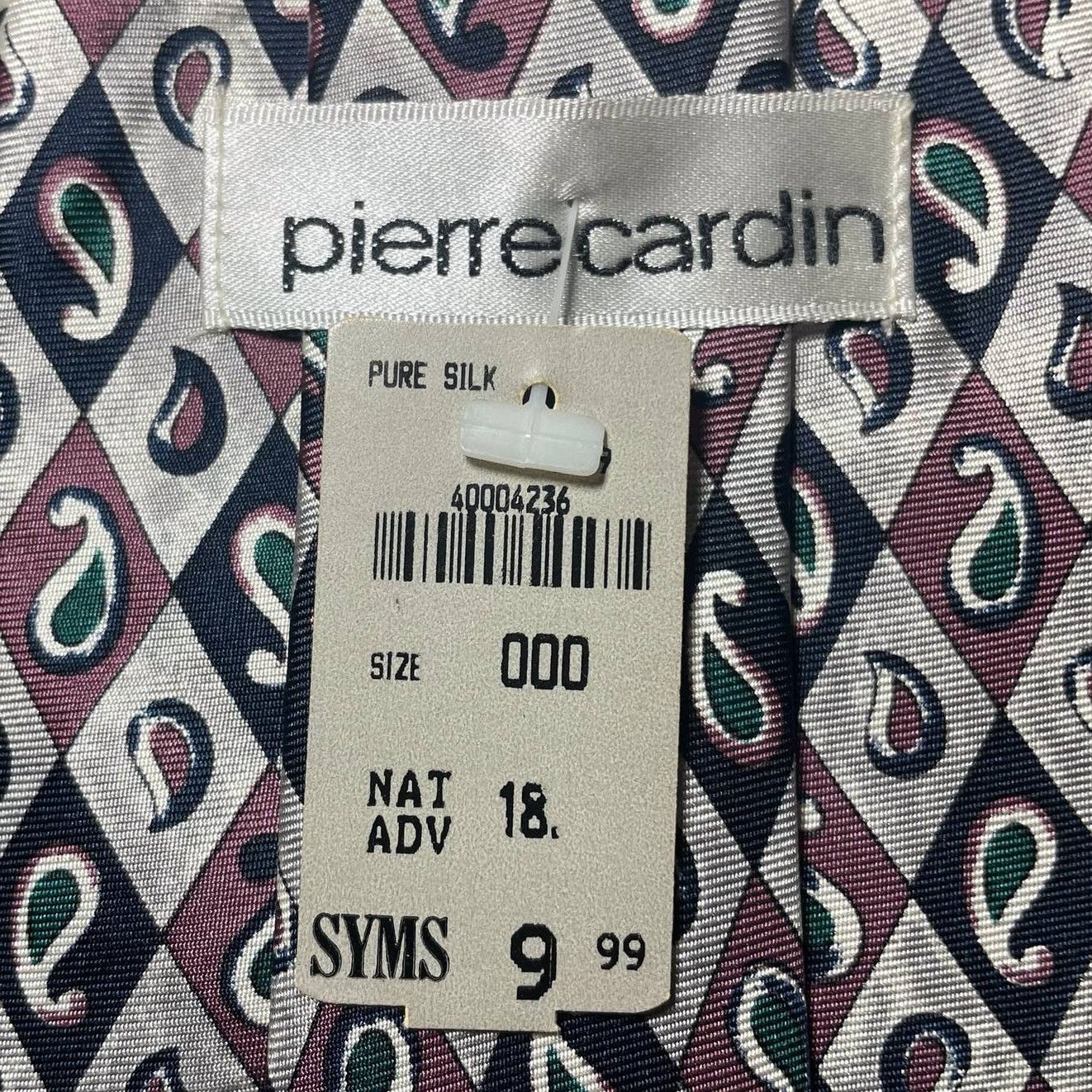 Pierre Cardin Pierre Cardin Silk Tie Paisley Diamond Background USA - 4" W Size ONE SIZE - 3 Thumbnail