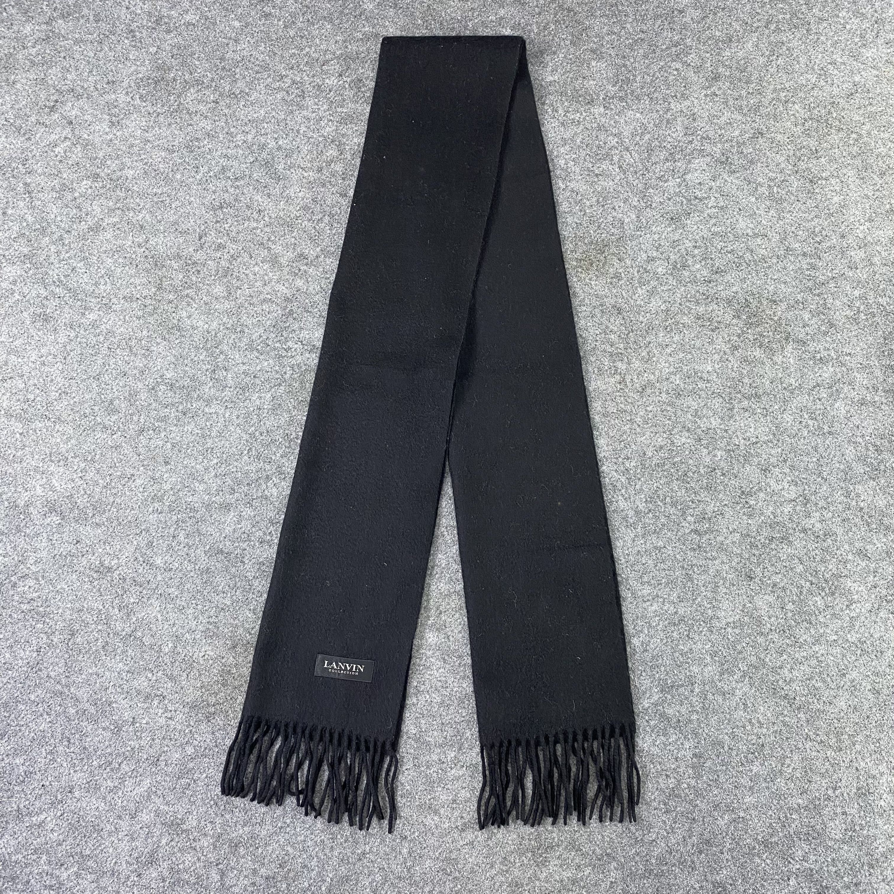 Lanvin Lanvin Black Scarf / Muffler / Neckwear T1162 Size ONE SIZE - 4 Thumbnail