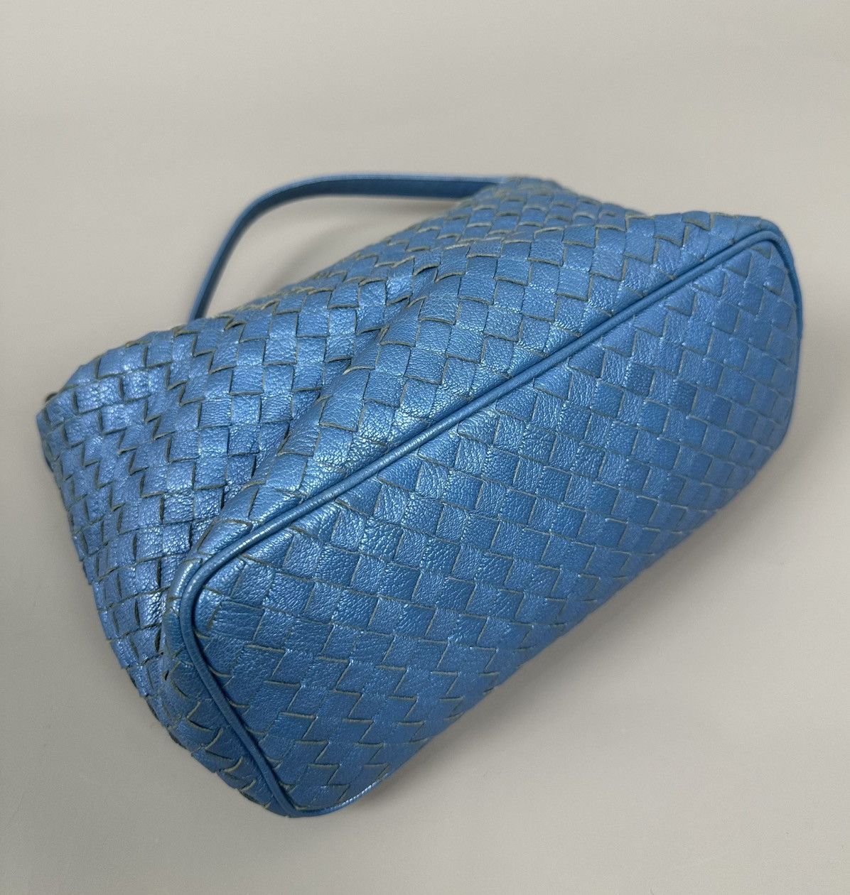 Bottega Veneta Bottega Veneta - Zip Hobo Intrecciato Nappa - Metallic Blue Size ONE SIZE - 8 Thumbnail