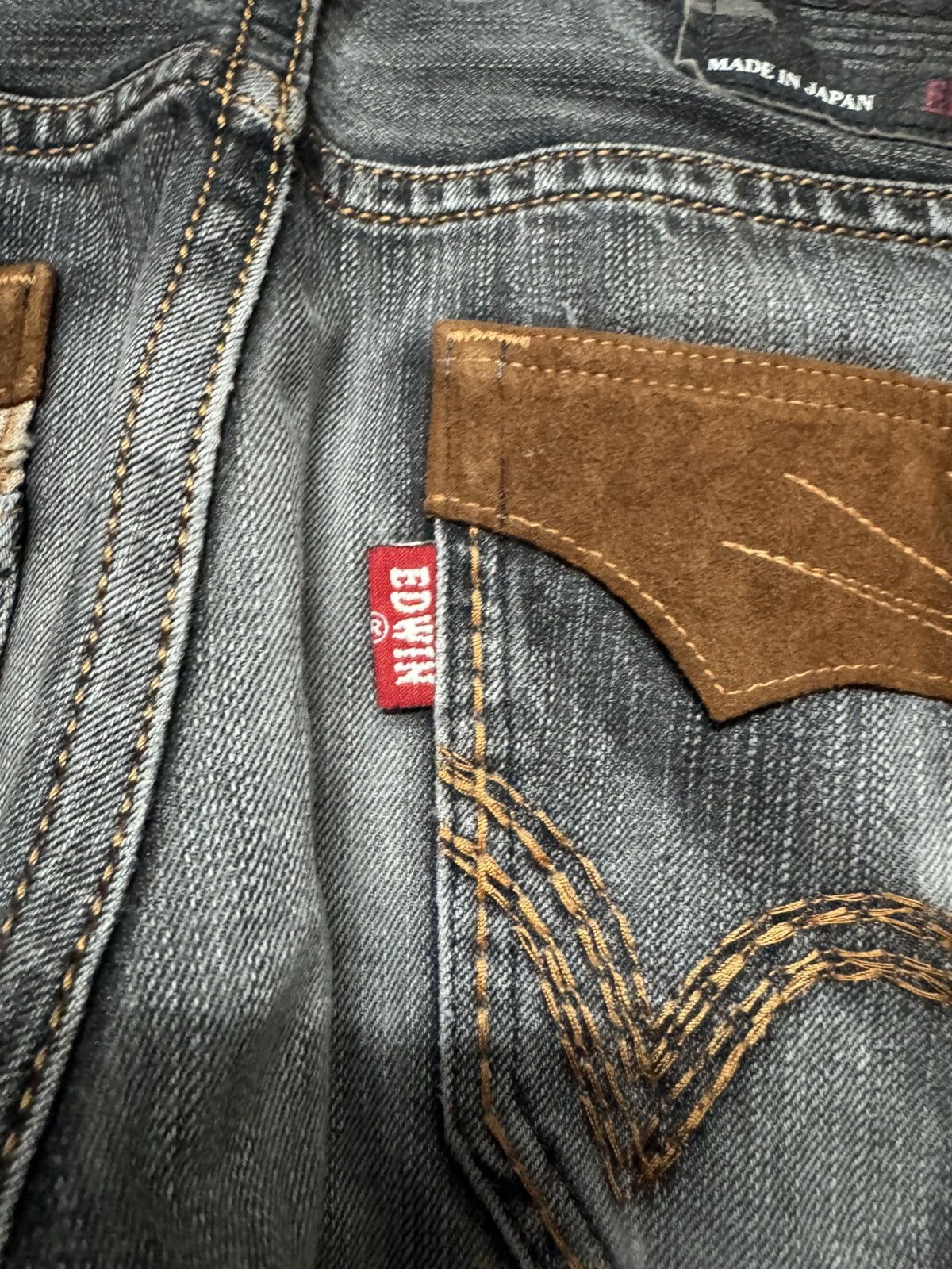 Japanese Brand 💥THRASHED💥90s STYLE EDWIN XV SICK SANDWASHED RARE FADES Size US 35 - 13 Thumbnail