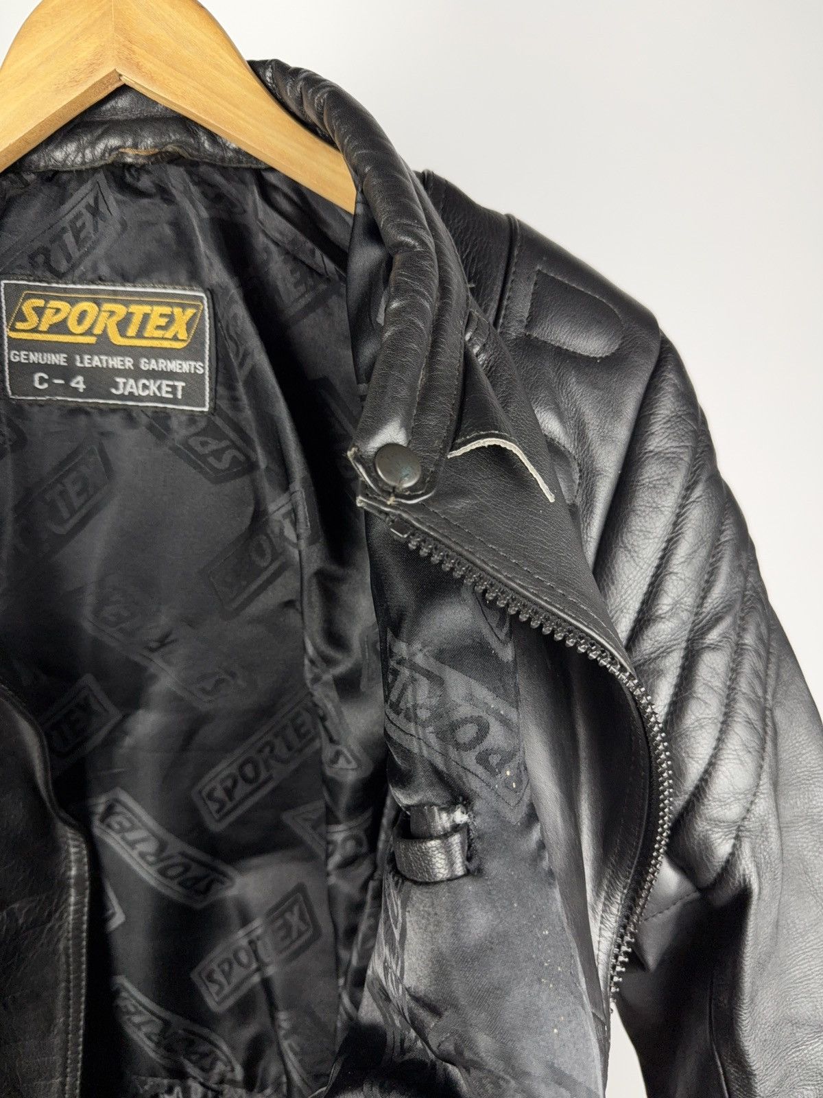 Leather Vntg 00s Heavy Leather Racing MOTO Bomber Jacket Punk Size US S / EU 44-46 / 1 - 23 Thumbnail