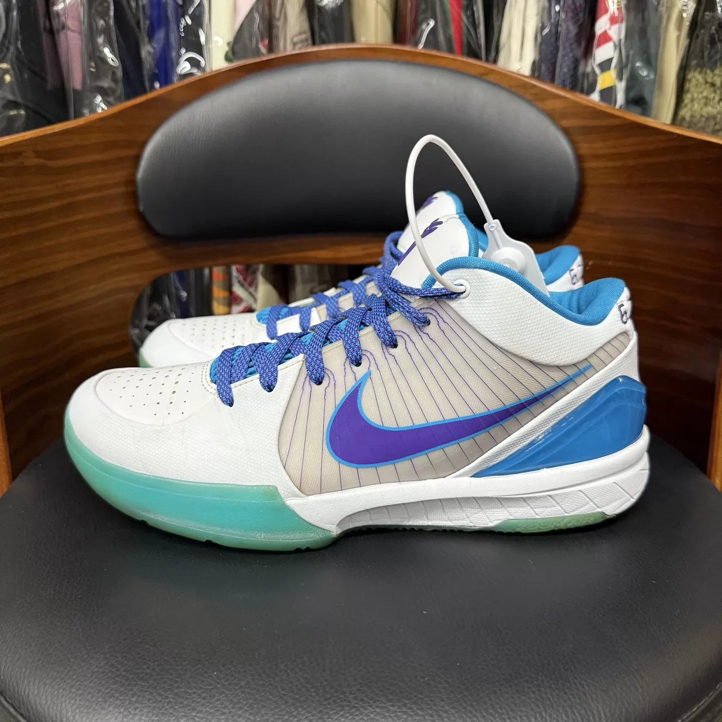 Nike Kobe 4 White Blue Draft Day All-Star 42.5 Size US 9.5 / EU 42-43 - 6 Thumbnail