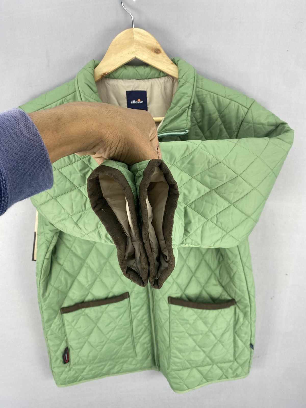 Ellesse Ellese Quilted Nylon Zipper Jacket Size M / US 6-8 / IT 42-44 - 10 Thumbnail