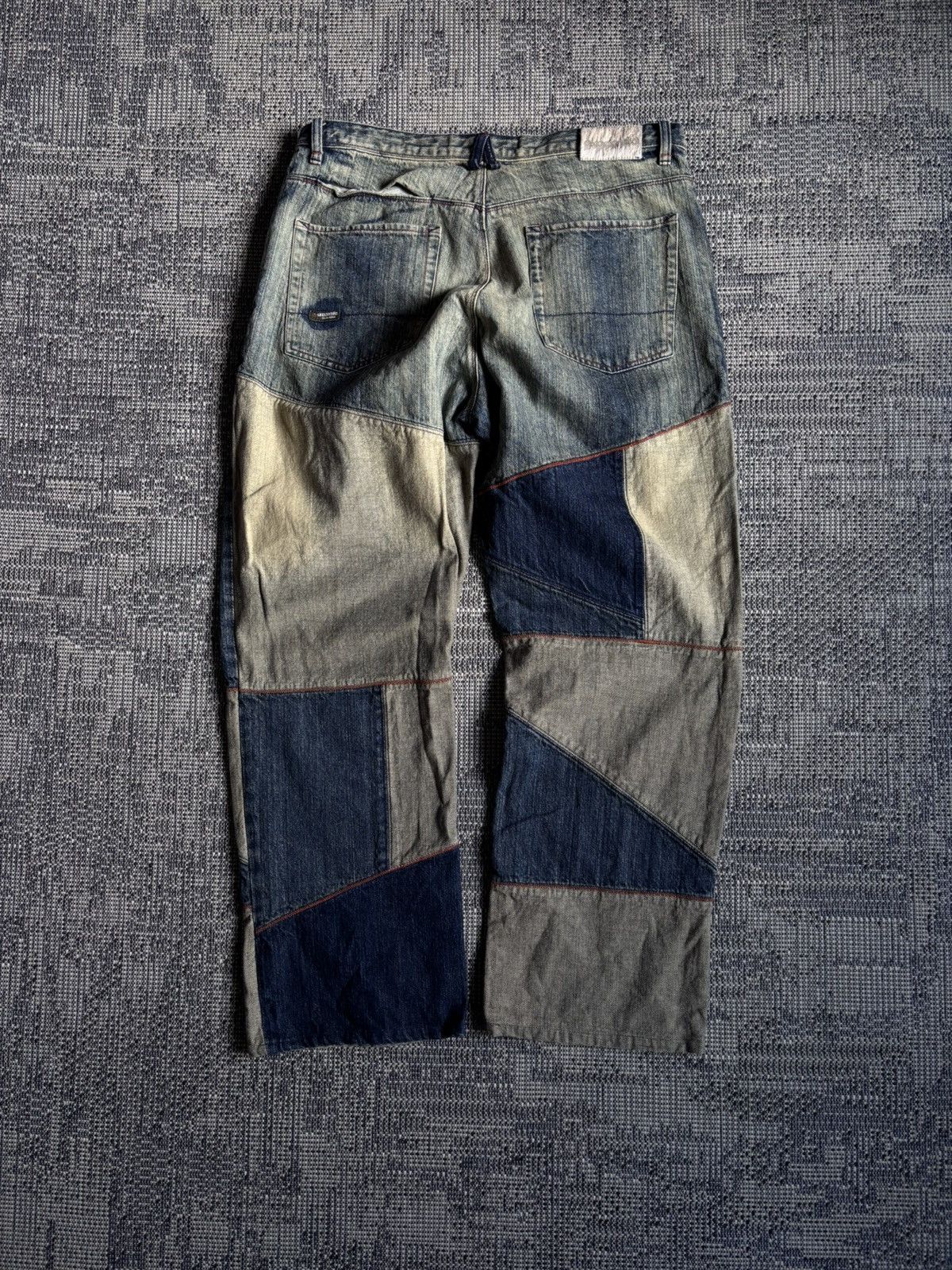 Akademiks Vintage Akademiks Reconstructed Patchwork Denim Y2K Fit Size US 38 / EU 54 - 1 Thumbnail