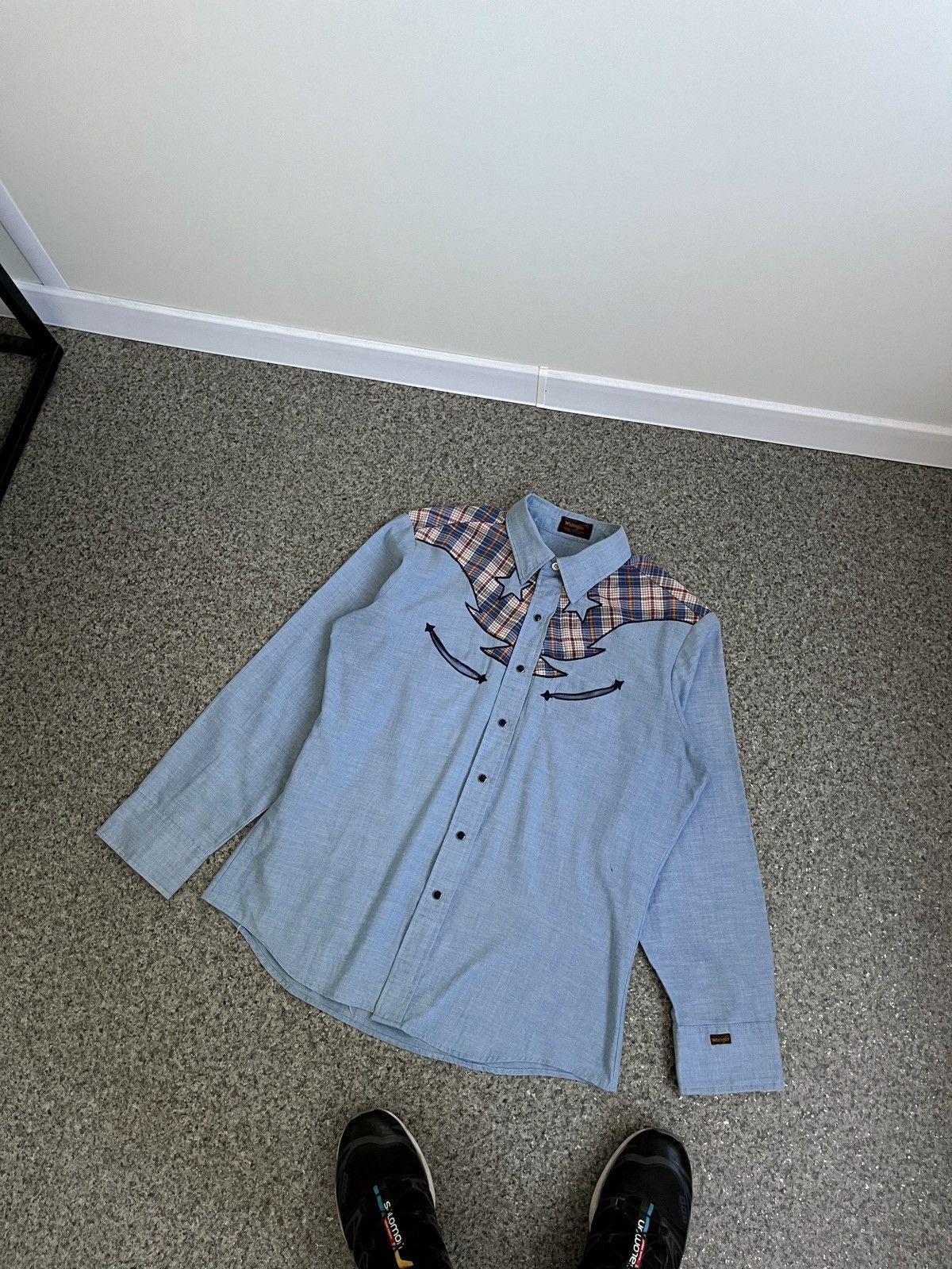 Vintage × Wrangler VINTAGE 70’s WESTERN TEXAS WRANGLER MADE IN USA SHIRT SZ L Size US L / EU 52-54 / 3 - 1 Thumbnail