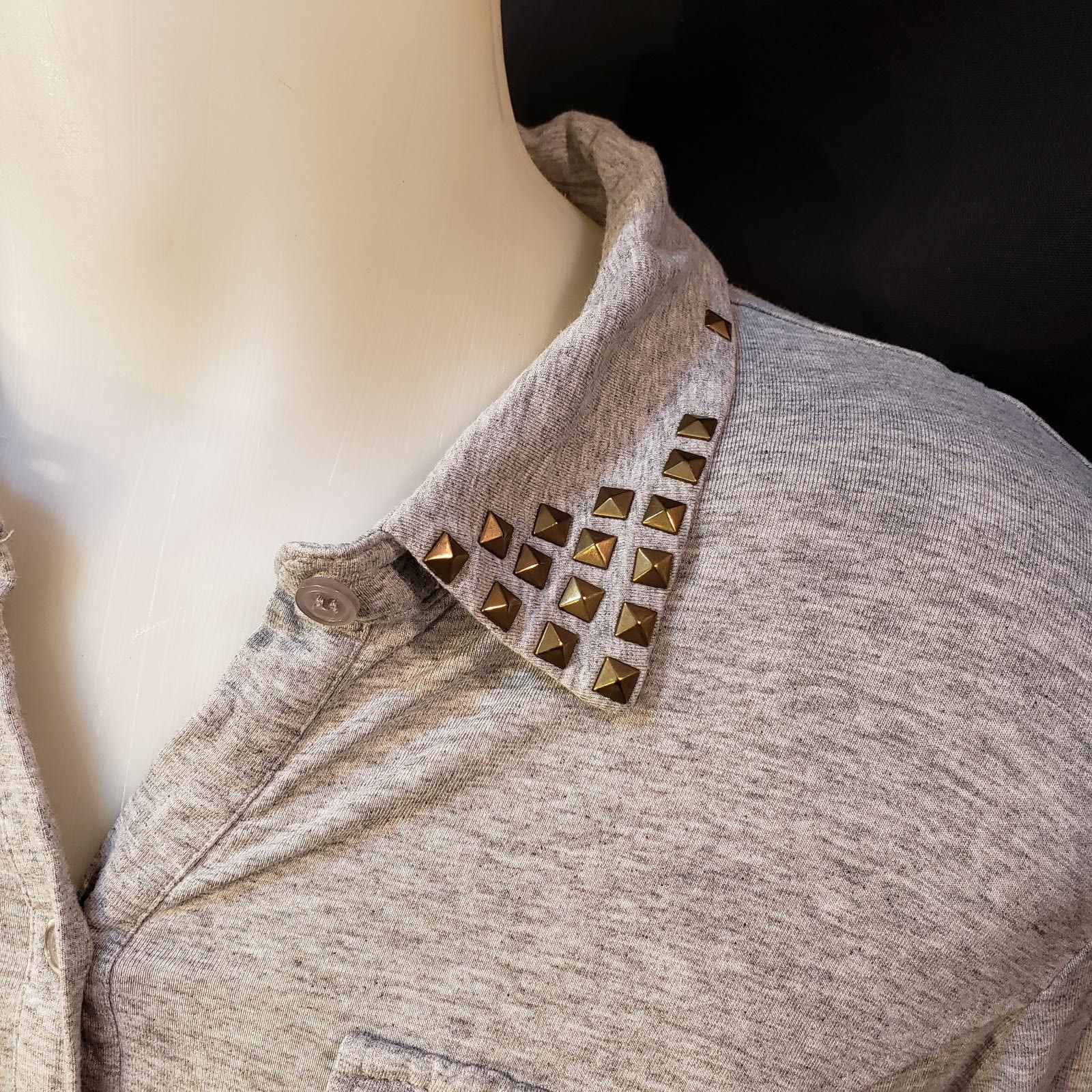 Other Xhilaration Women's Long Sleeve Studded Collar Top XL Size XL / US 12-14 / IT 48-50 - 1 Thumbnail