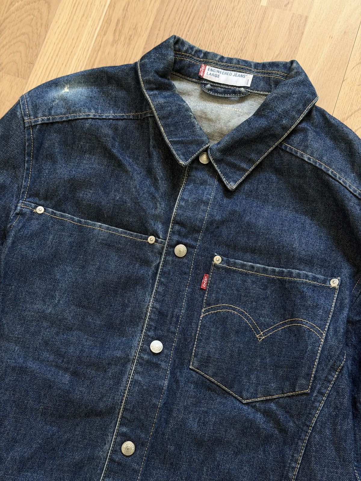 Levi's Vintage Clothing Levis workwear engineered denim jacket rare 2000s blue y2k Size US L / EU 52-54 / 3 - 3 Thumbnail