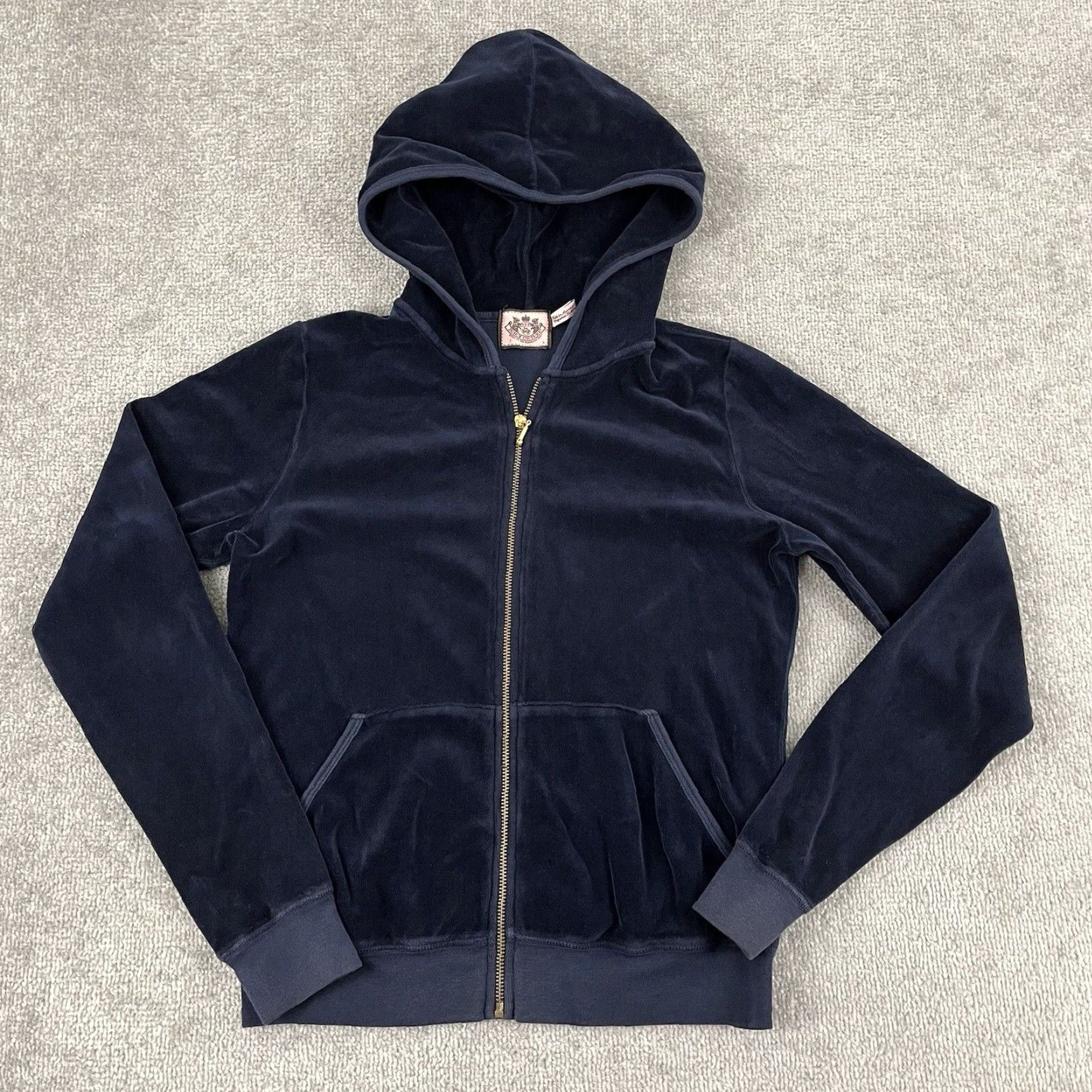 Juicy Couture JUICY COUTURE Hooded Jacket Womens Large Blue Camouflage Zip Up Athleisure Retro Size L / US 10 / IT 46 - 3 Thumbnail
