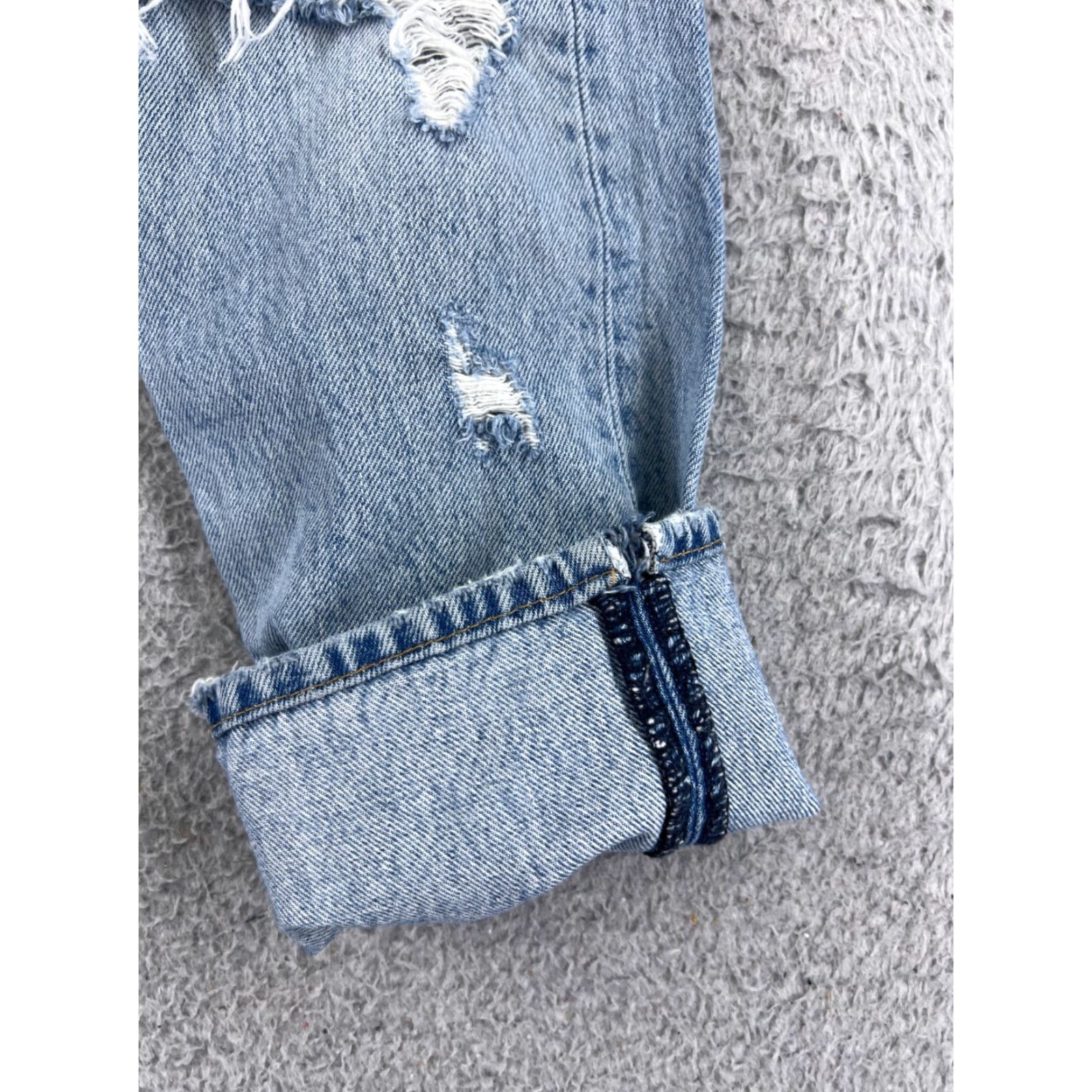 Levi's Levi's Women's Jeans 25 Blue Denim Distressed Wedgie Fit Regular Fit Size 42" / US 20 - 7 Thumbnail