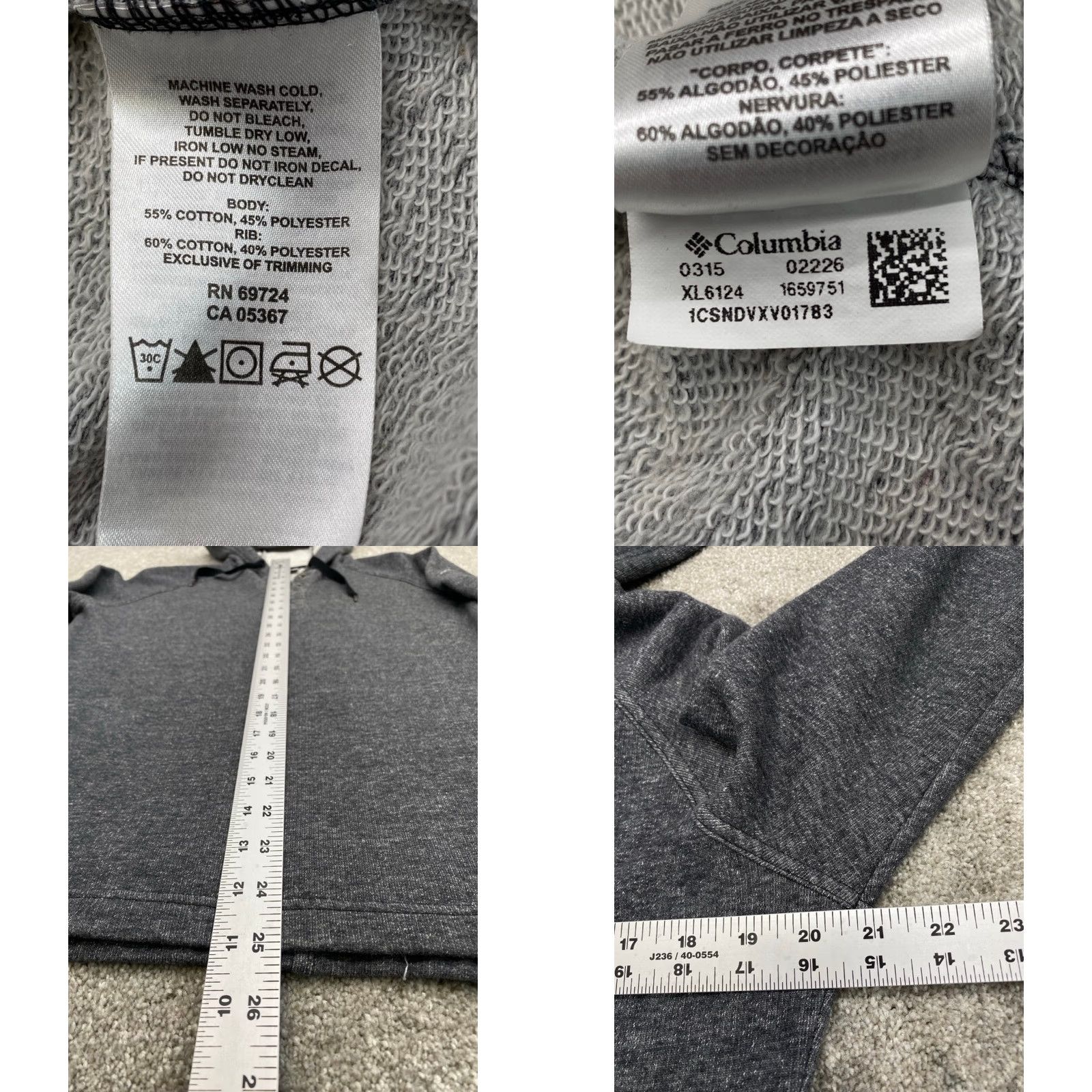 Vintage VINTAGE Columbia Benton Springs Half Snap Pullover Women's Small Gray Hooded Cozy 5908 Size S / US 4 / IT 40 - 8 Thumbnail