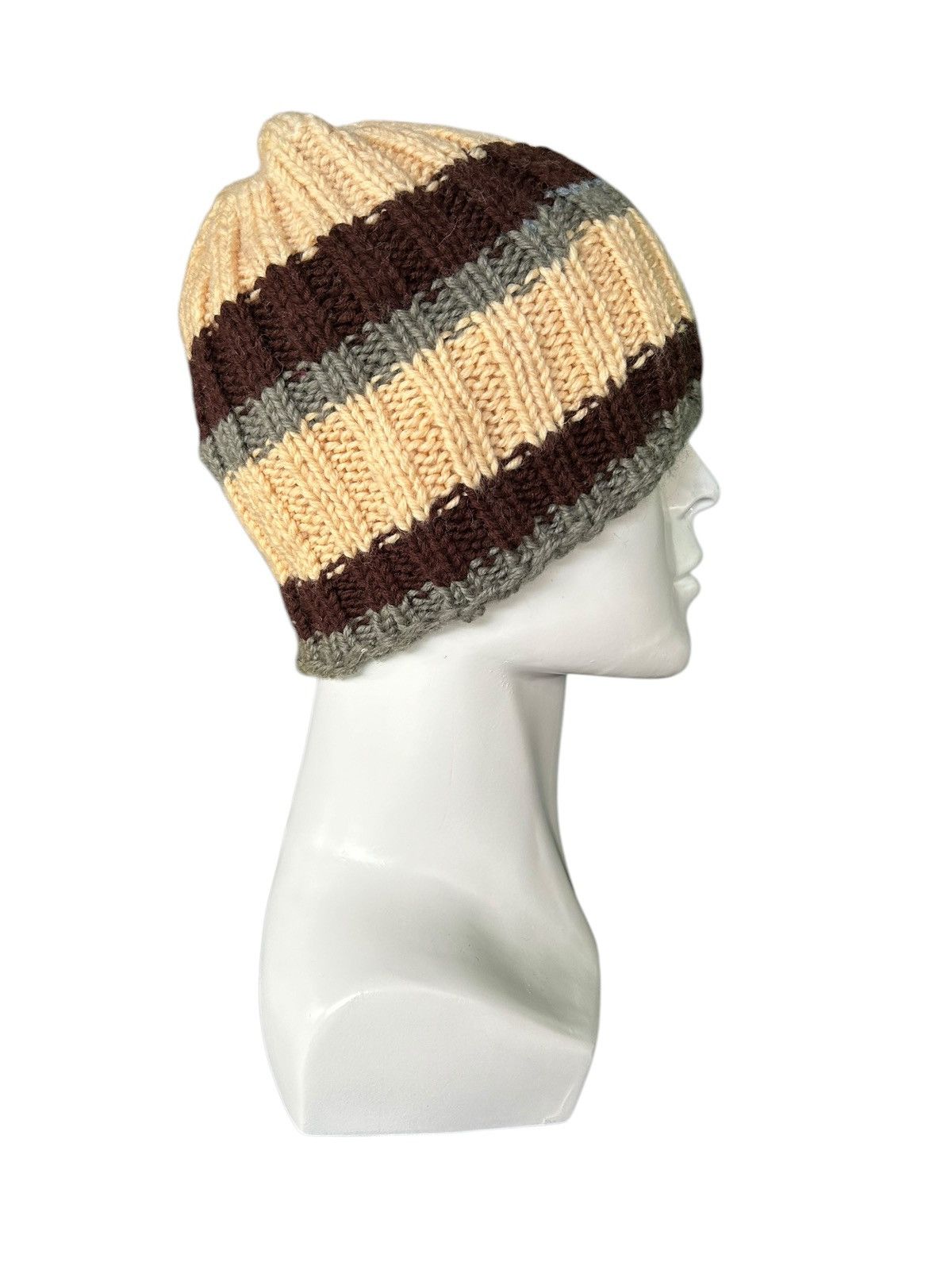Japanese Brand × Kapital × Vintage Crochet Knitted Handmade Rare Beanie Hats ☠️☠️ Size ONE SIZE - 3 Thumbnail