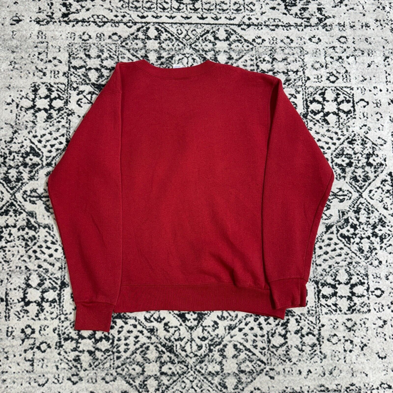 Vintage Vintage Unisex Red White Cotton Crewneck Size L Made in USA Size US L / EU 52-54 / 3 - 11 Thumbnail