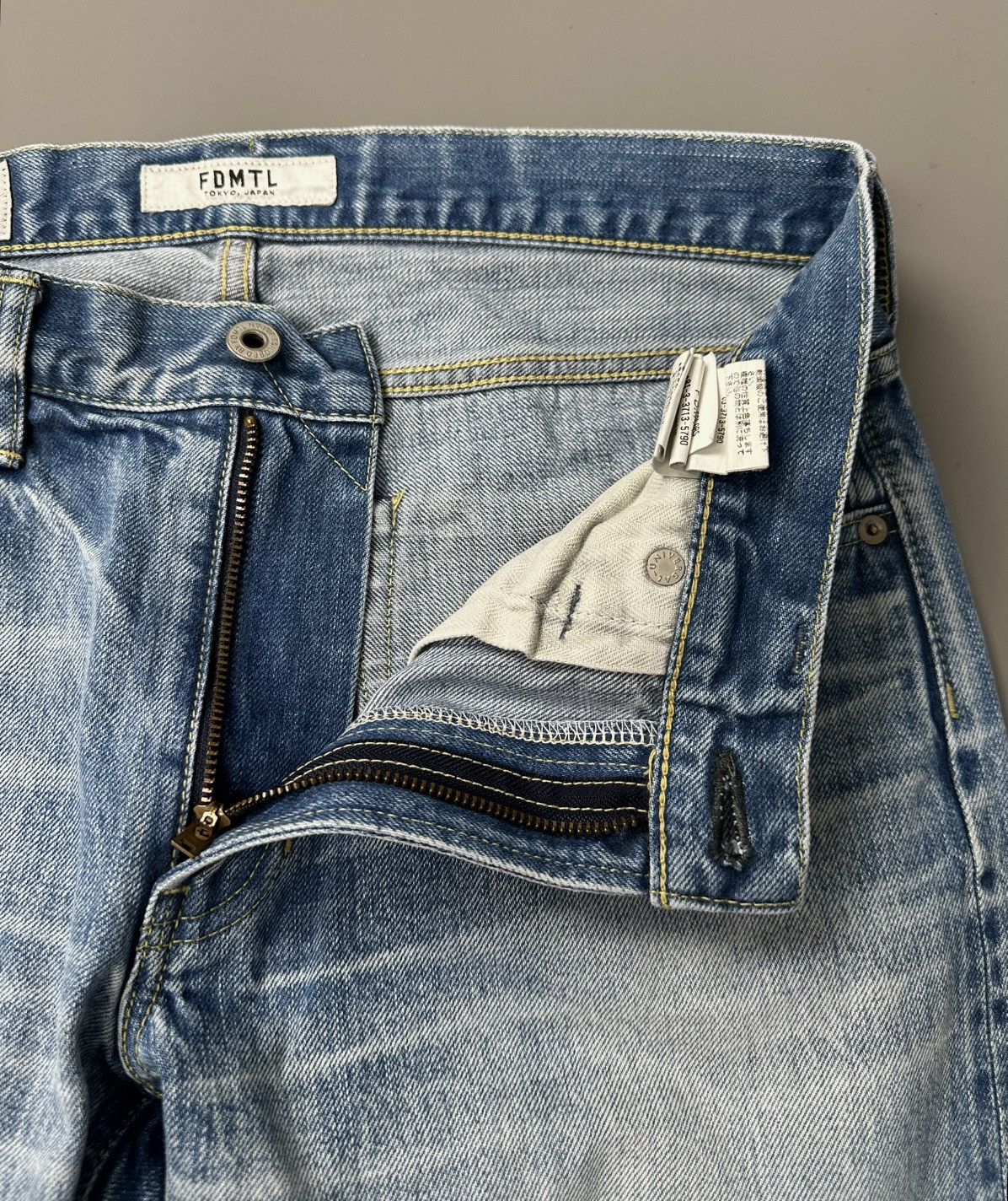 FDMTL FDMTL - Japan Selvedge Denim - Straight Slim Fit Size US 33 - 8 Thumbnail