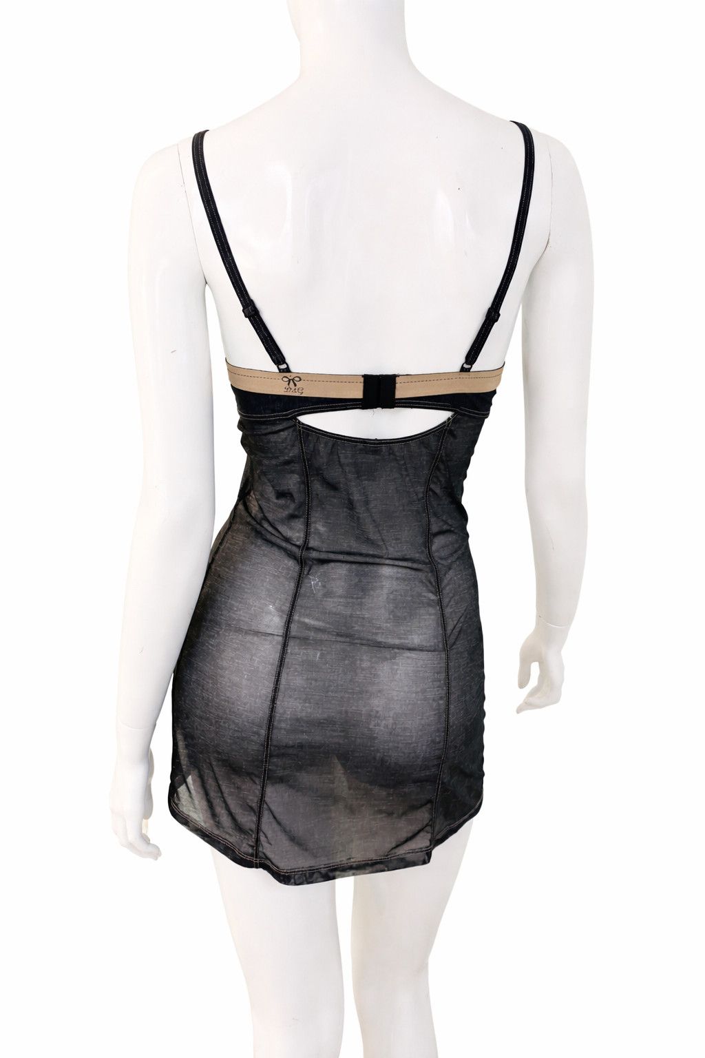 Dolce & Gabbana Dolce & Gabbana Denim Illusion Slip D&G Mesh Mini Dress Size S / US 4 / IT 40 - 3 Thumbnail