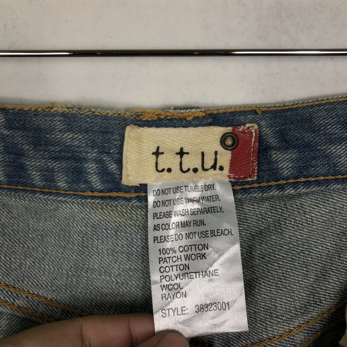 Japanese Brand 🔥Issey Miyake TTU Japan Distressed Denim Jeans Patchwork Size US 30 / EU 46 - 12 Thumbnail