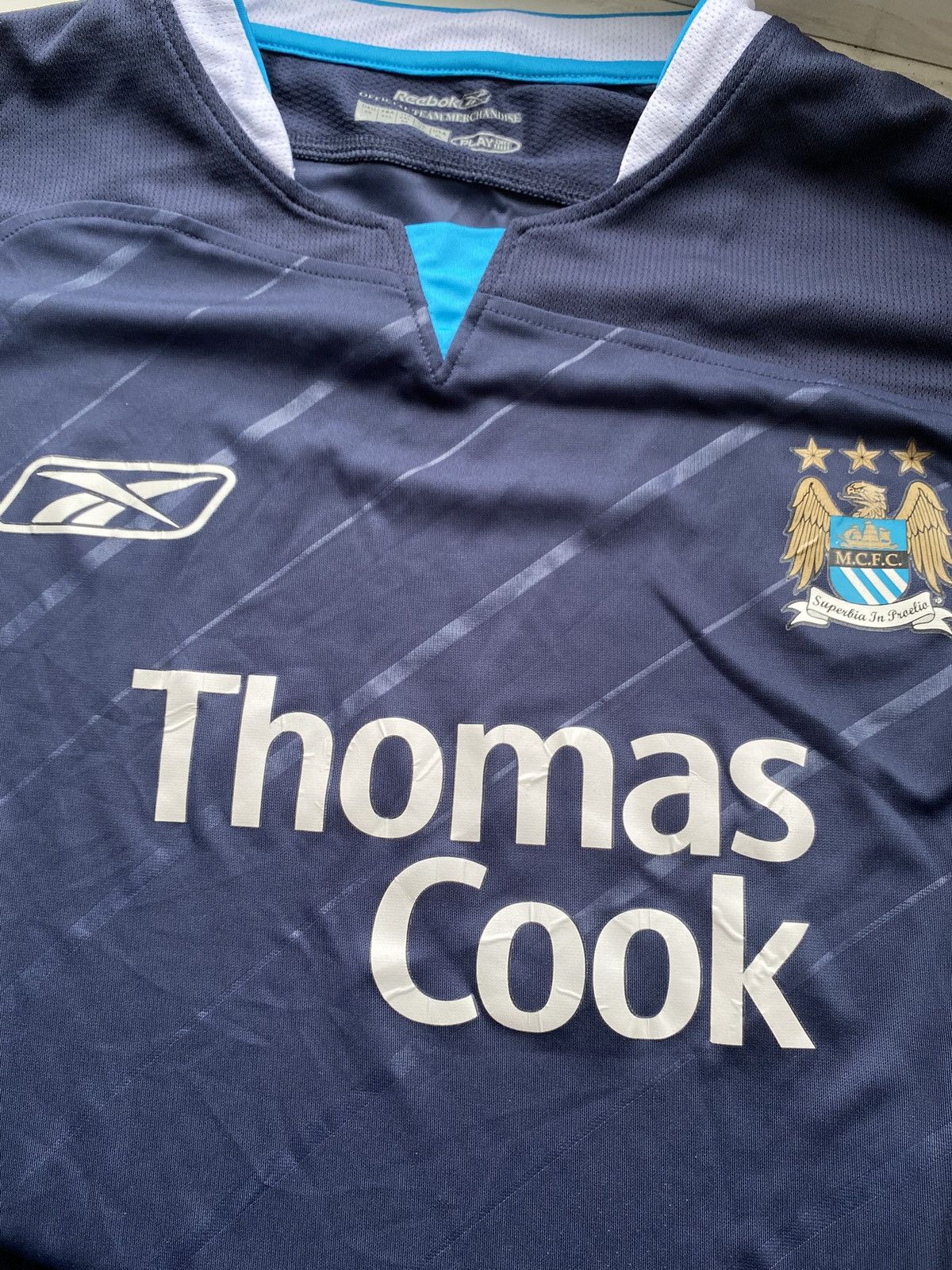 Reebok Authentic Manchester City 2005 2006 Away Football Shirt XL Size US XL / EU 56 / 4 - 5 Thumbnail