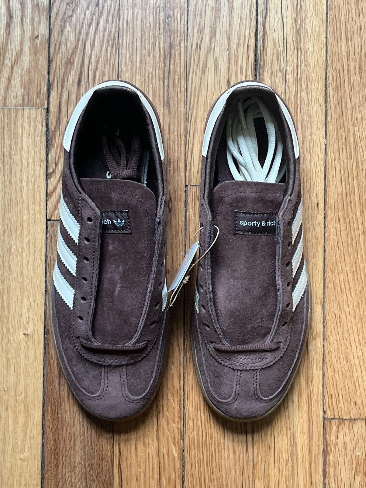Adidas × Sporty & Rich adidas x Sporty & Rich Handball Spezial Brown Auburn Gum Size US 9.5 / EU 42-43 - 3 Thumbnail