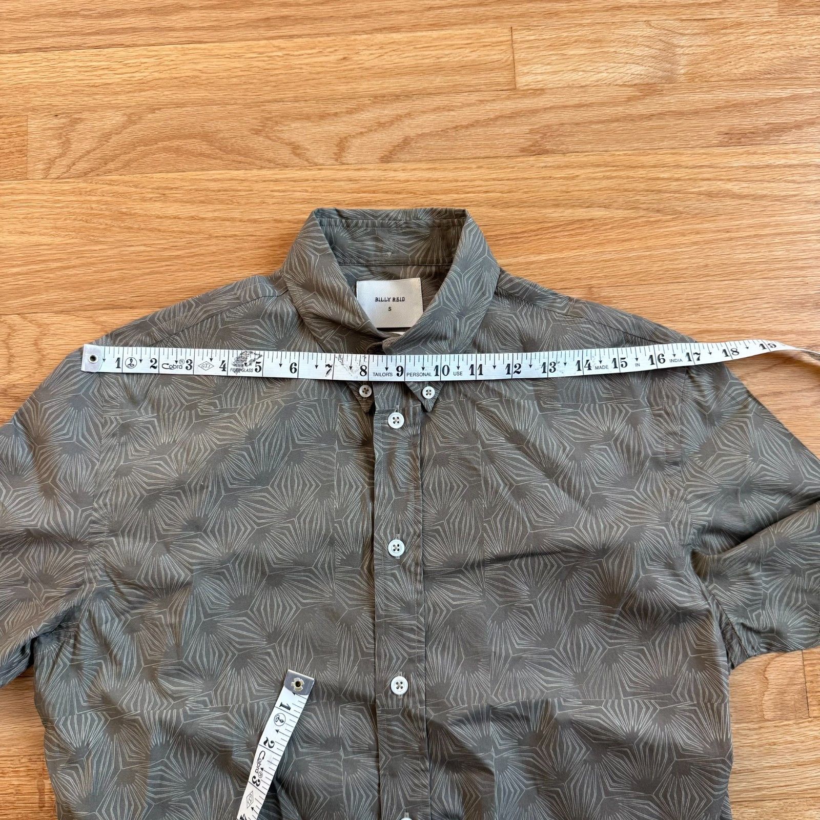 Billy Reid Billy Reid Murphy Shirt Shirt Sleeve in Olive Size US S / EU 44-46 / 1 - 4 Thumbnail