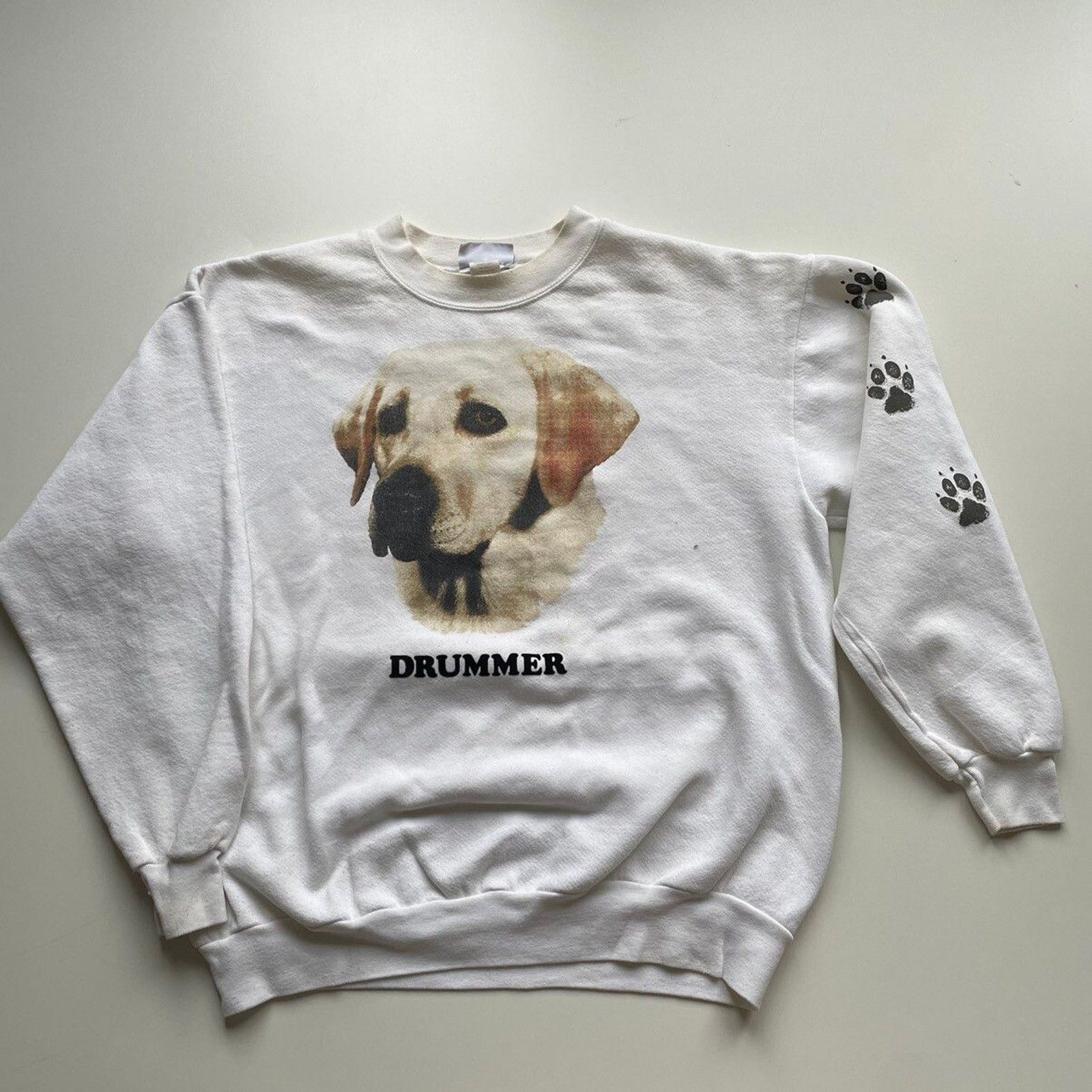 Hanes Vintage 90s Retriever Dog Animal Art Crewneck XL White Rare Size US XL / EU 56 / 4 - 1 Thumbnail