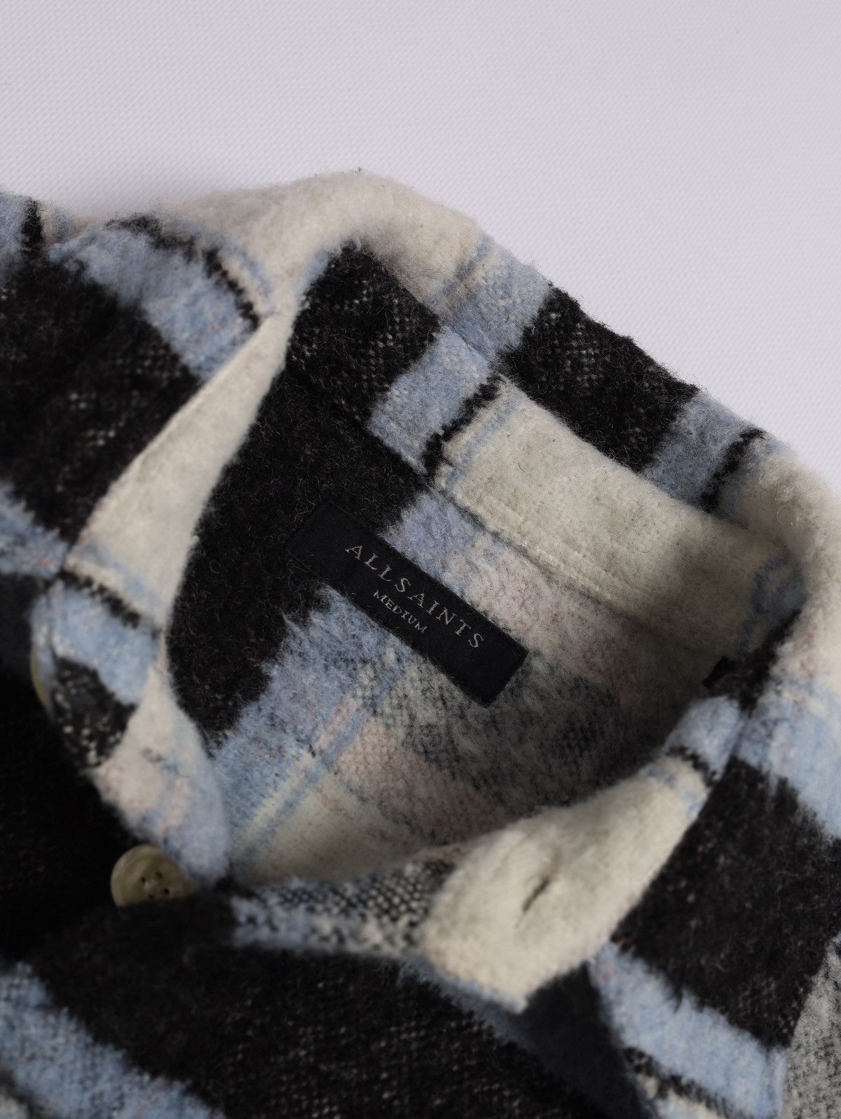 Allsaints Allsaints Rayado Ecru Flannel Plaid Check Overshirt Jacket Size US M / EU 48-50 / 2 - 8 Thumbnail