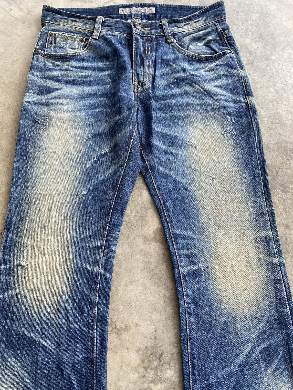 Hysteric Glamour × Japanese Brand × Tornado Mart Flare Jeans DPSR Mud Rusty Distressed Denim Size US 32 / EU 48 - 13 Thumbnail
