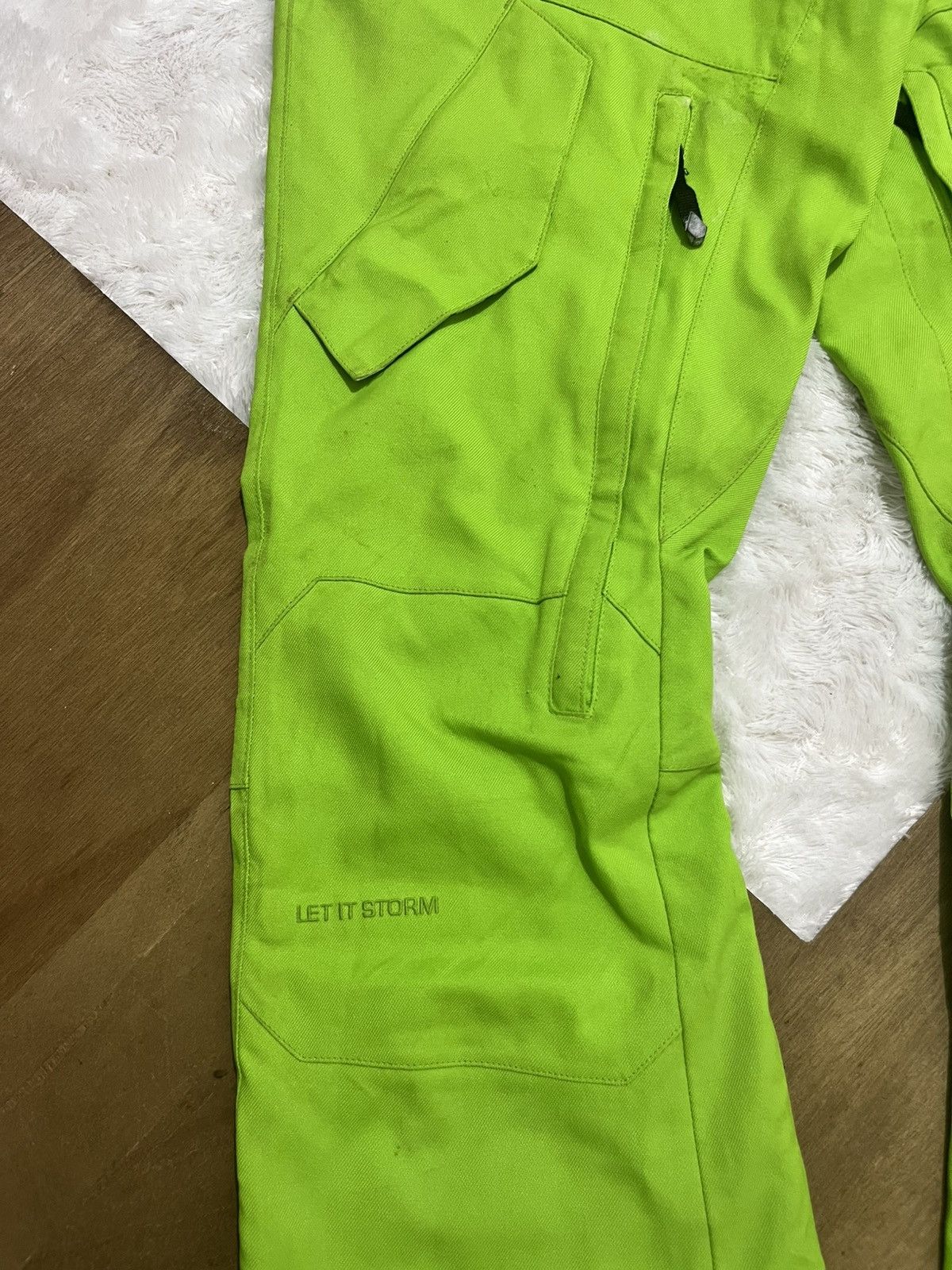 Volcom Vintage Volcom Nimbus Snowboard Ski Pants Neon Green Size US 35 - 3 Thumbnail