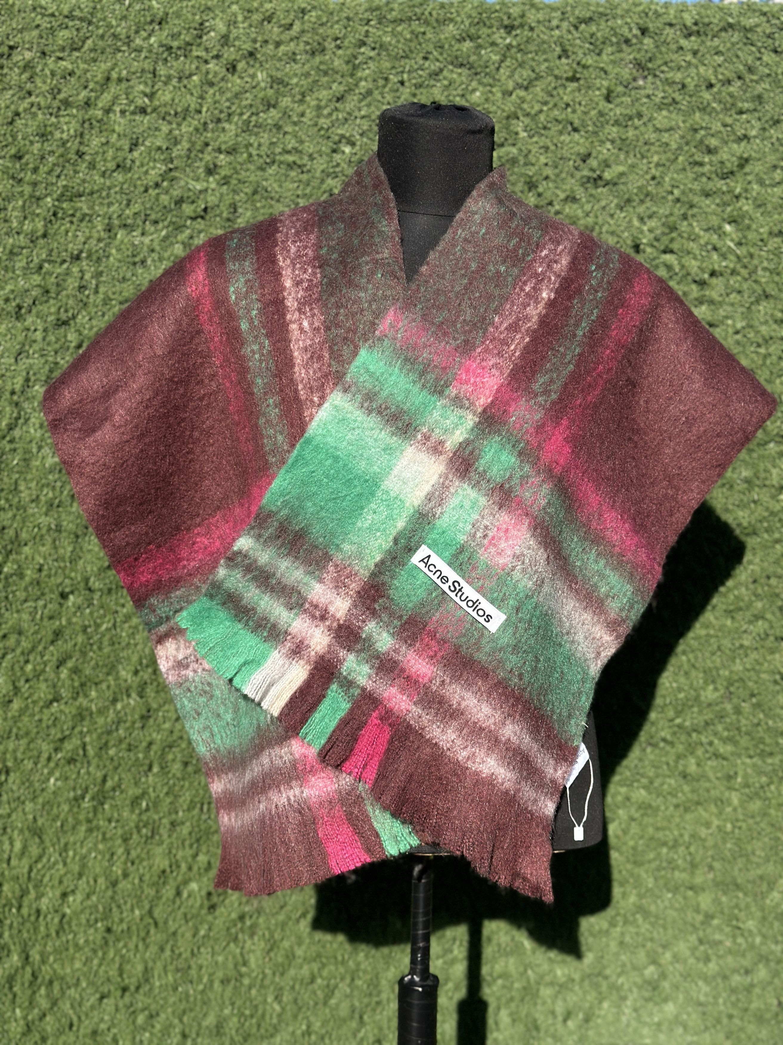 Acne Studios Acne Studios Mohair Alpaca Wool Plaid Scarf 210x35cm Size ONE SIZE - 1 Thumbnail